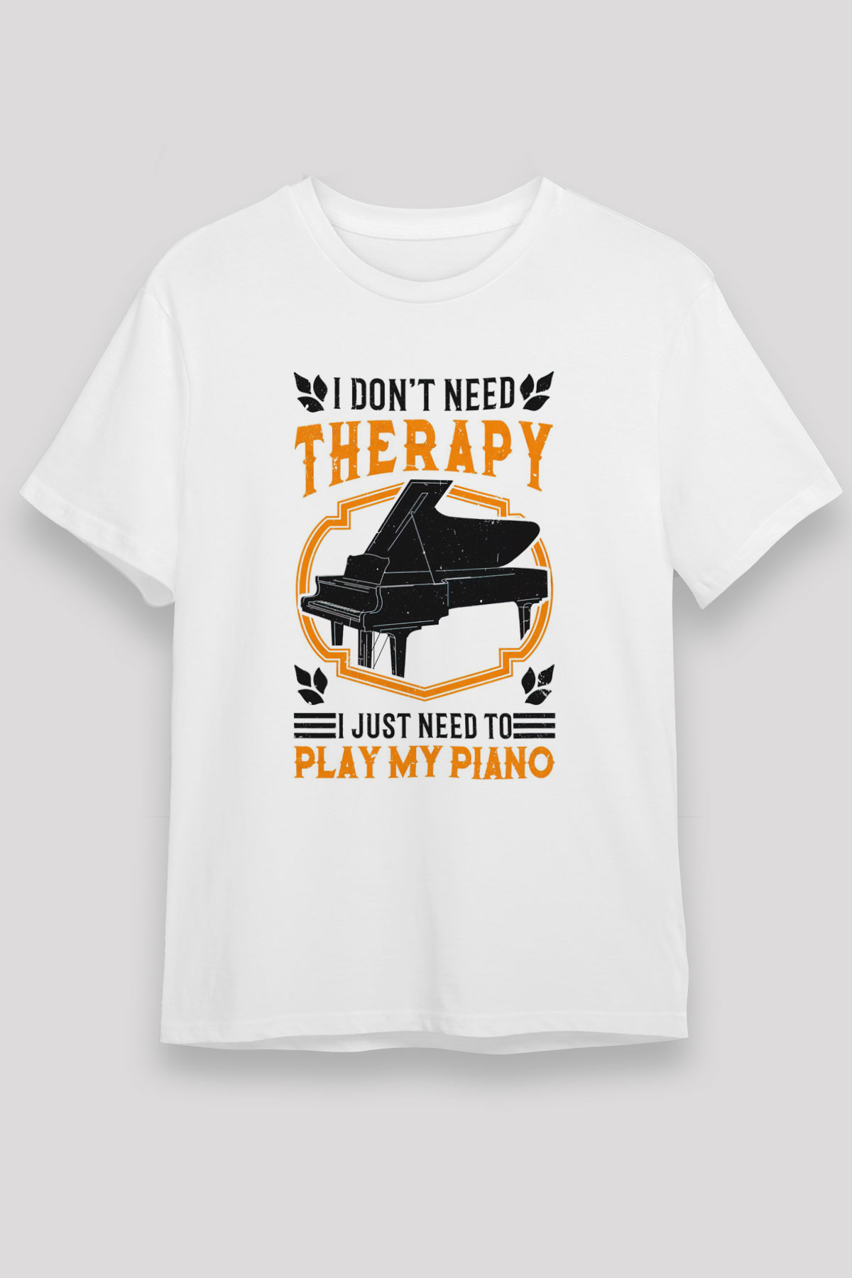 Piyanist Beyaz Unisex Tişört T-Shirt - TişörtFabrikası