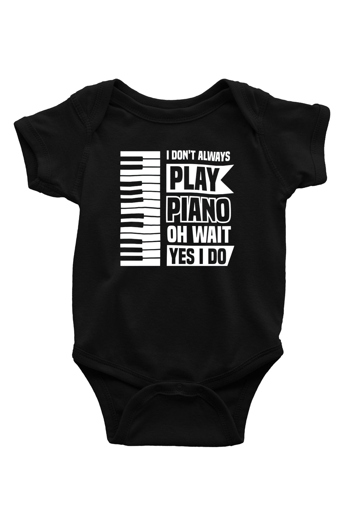 Piyanist Siyah Bebek Body - Zıbın