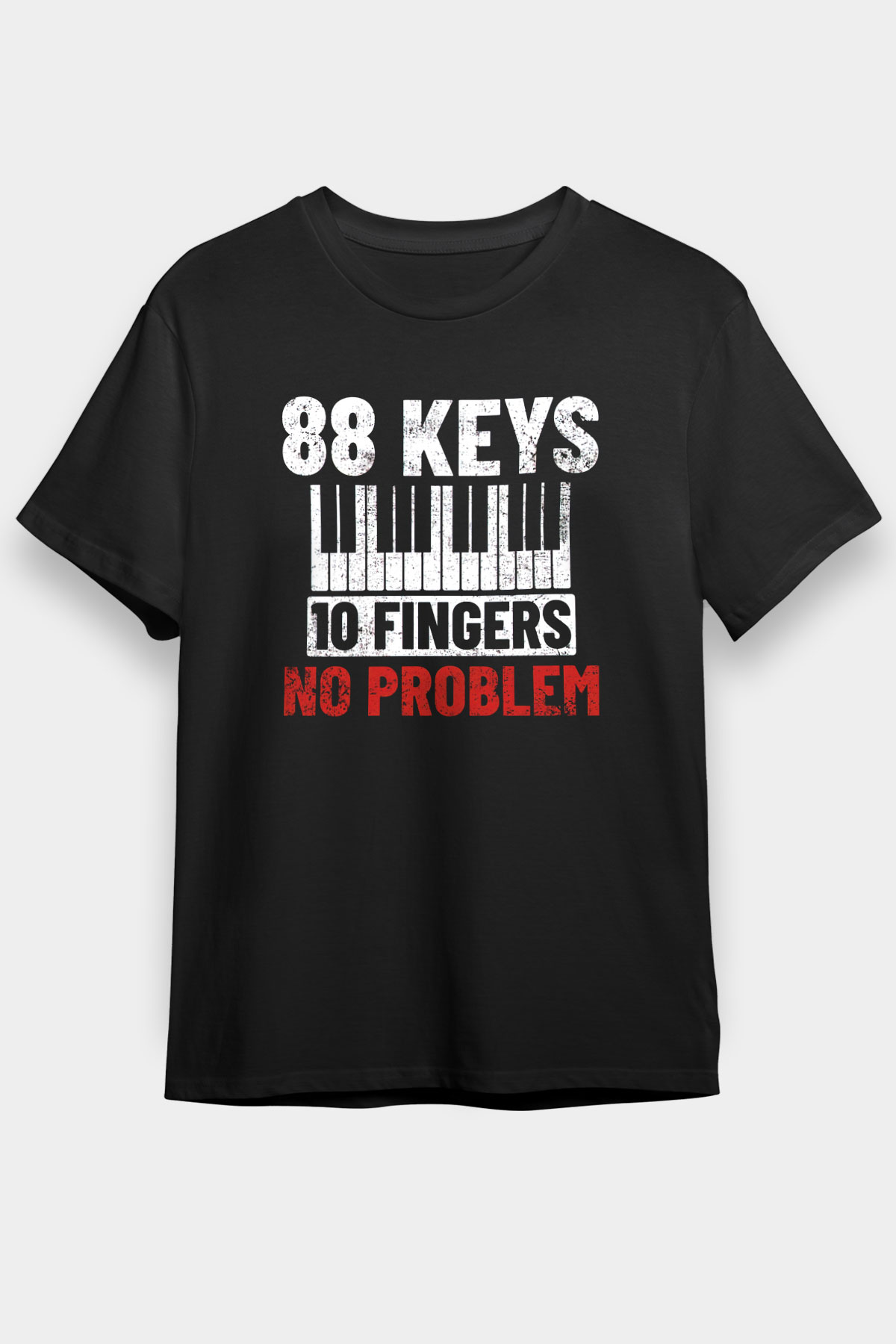 Piyanist Siyah Unisex Tişört T-Shirt - TişörtFabrikası
