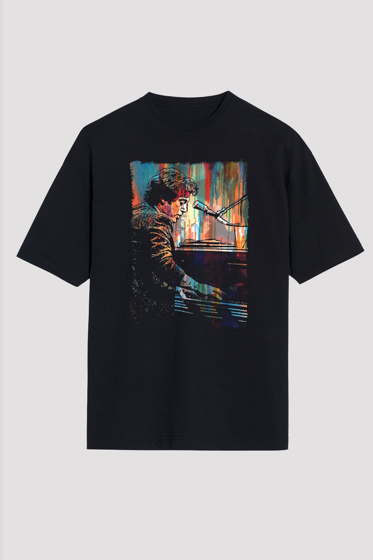 Piyanist Siyah Unisex Tişört T-Shirt - TişörtFabrikası