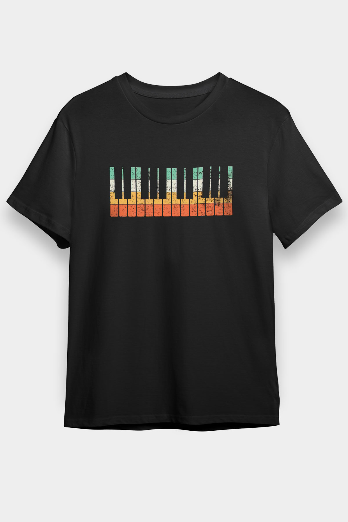Piyanist Siyah Unisex Tişört T-Shirt - TişörtFabrikası