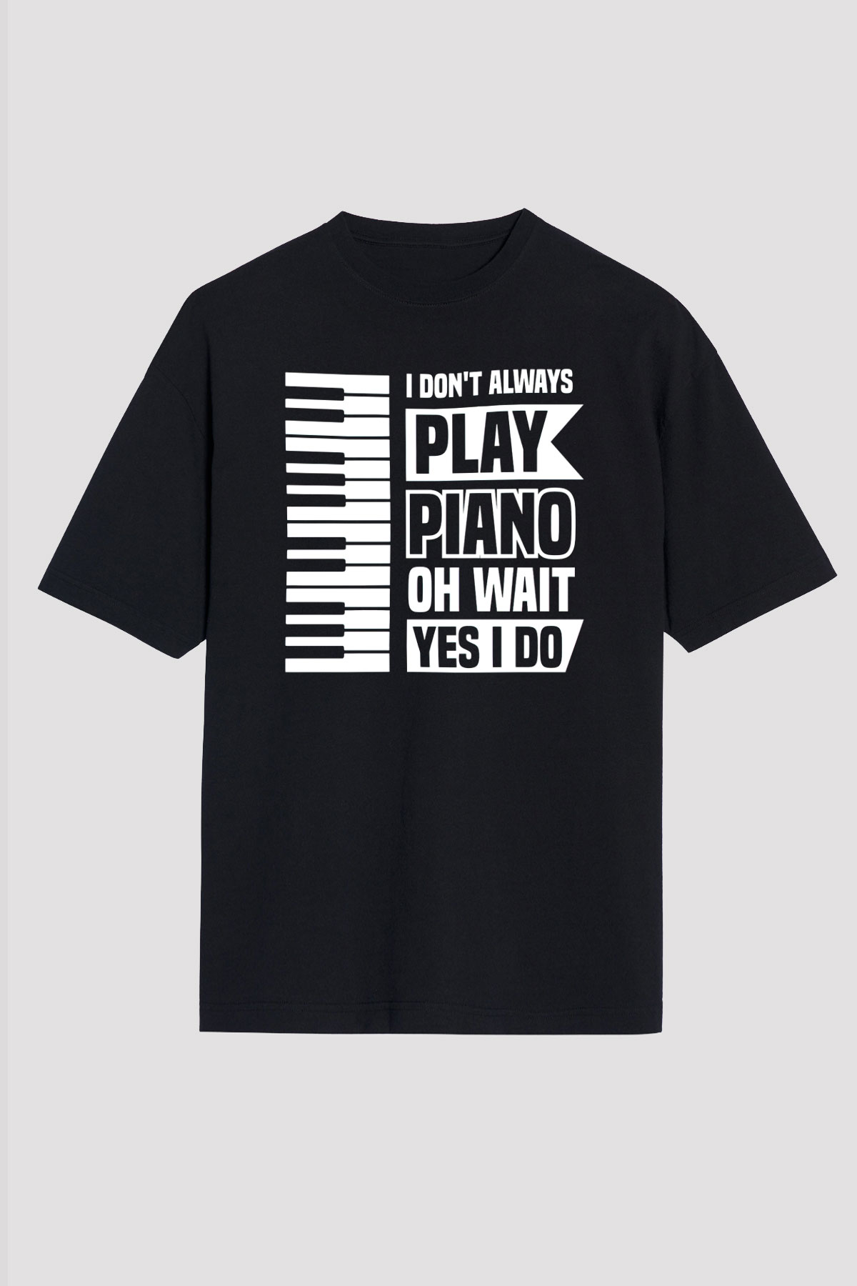 Piyanist Siyah Unisex Tişört T-Shirt - TişörtFabrikası