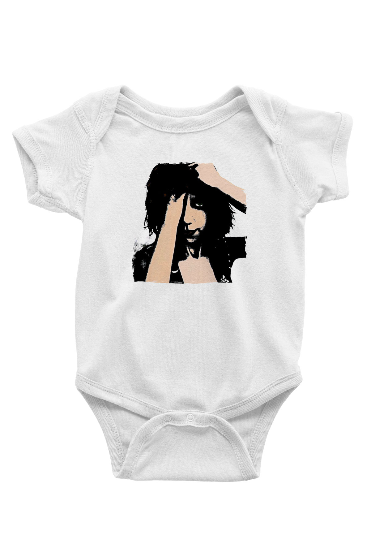 Pj Harvey Baskılı Beyaz Unisex Bebek Body - Zıbın