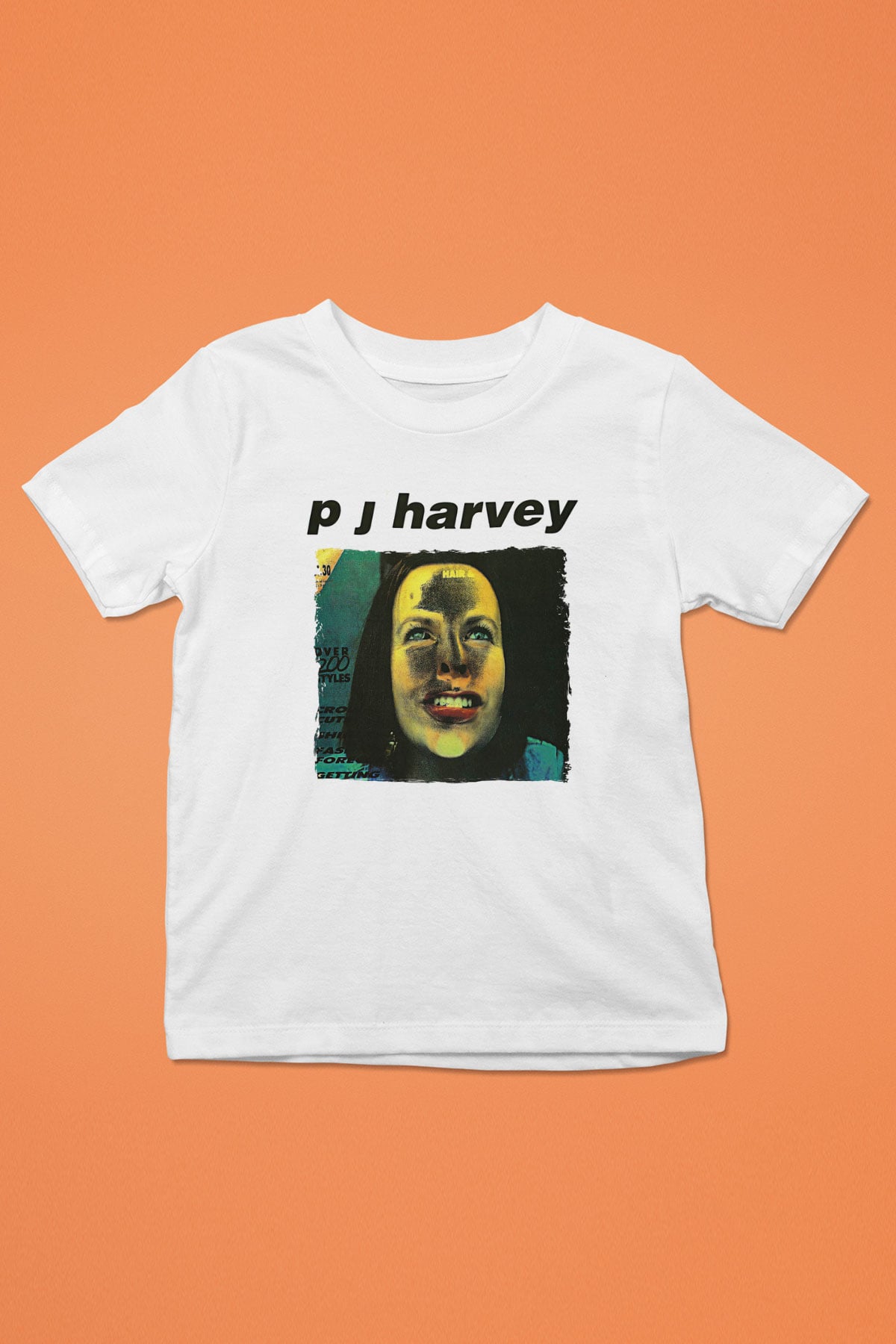Pj Harvey Baskılı Beyaz Unisex Beyaz Çocuk Tişört - Tshirt