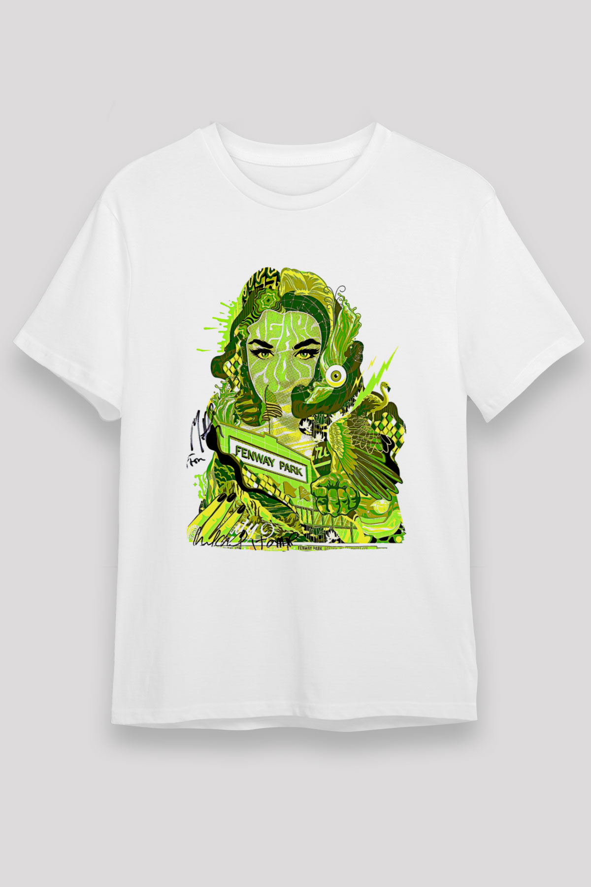 Pj Harvey Baskılı Unisex Beyaz Tişört - Tshirt