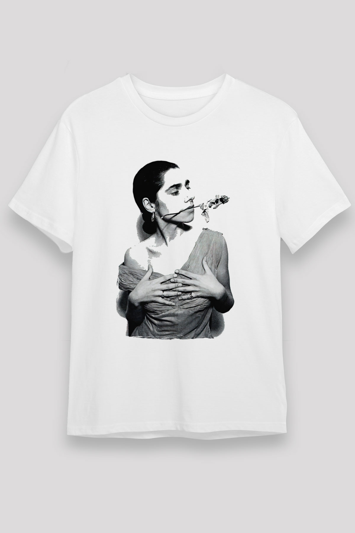 Pj Harvey Baskılı Unisex Beyaz Tişört - Tshirt