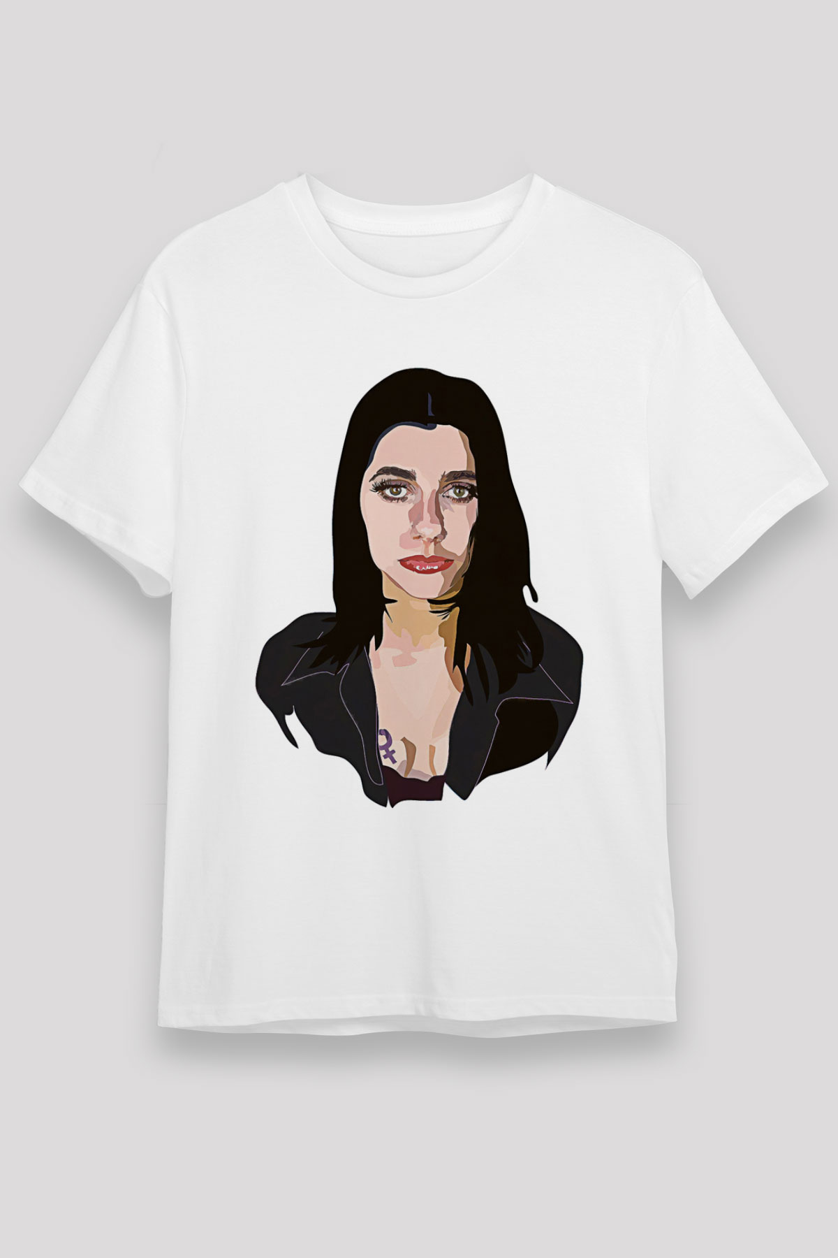 Pj Harvey Baskılı Unisex Beyaz Tişört - Tshirt