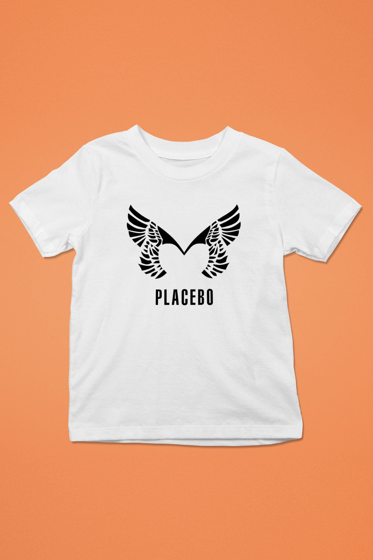Placebo Baskılı Beyaz Unisex Çocuk Tişört