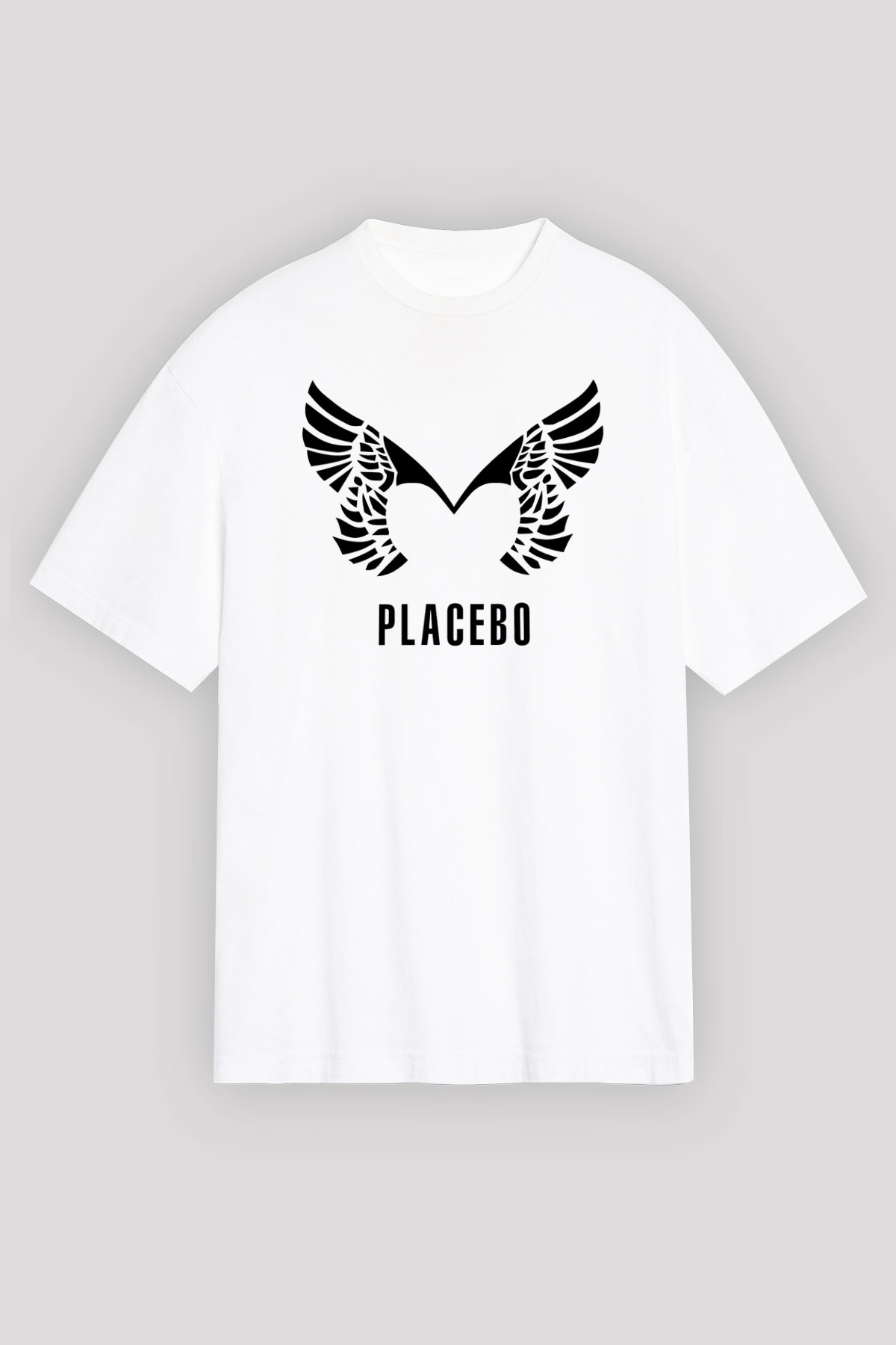 Placebo Beyaz Unisex Oversize Tişört T-Shirt