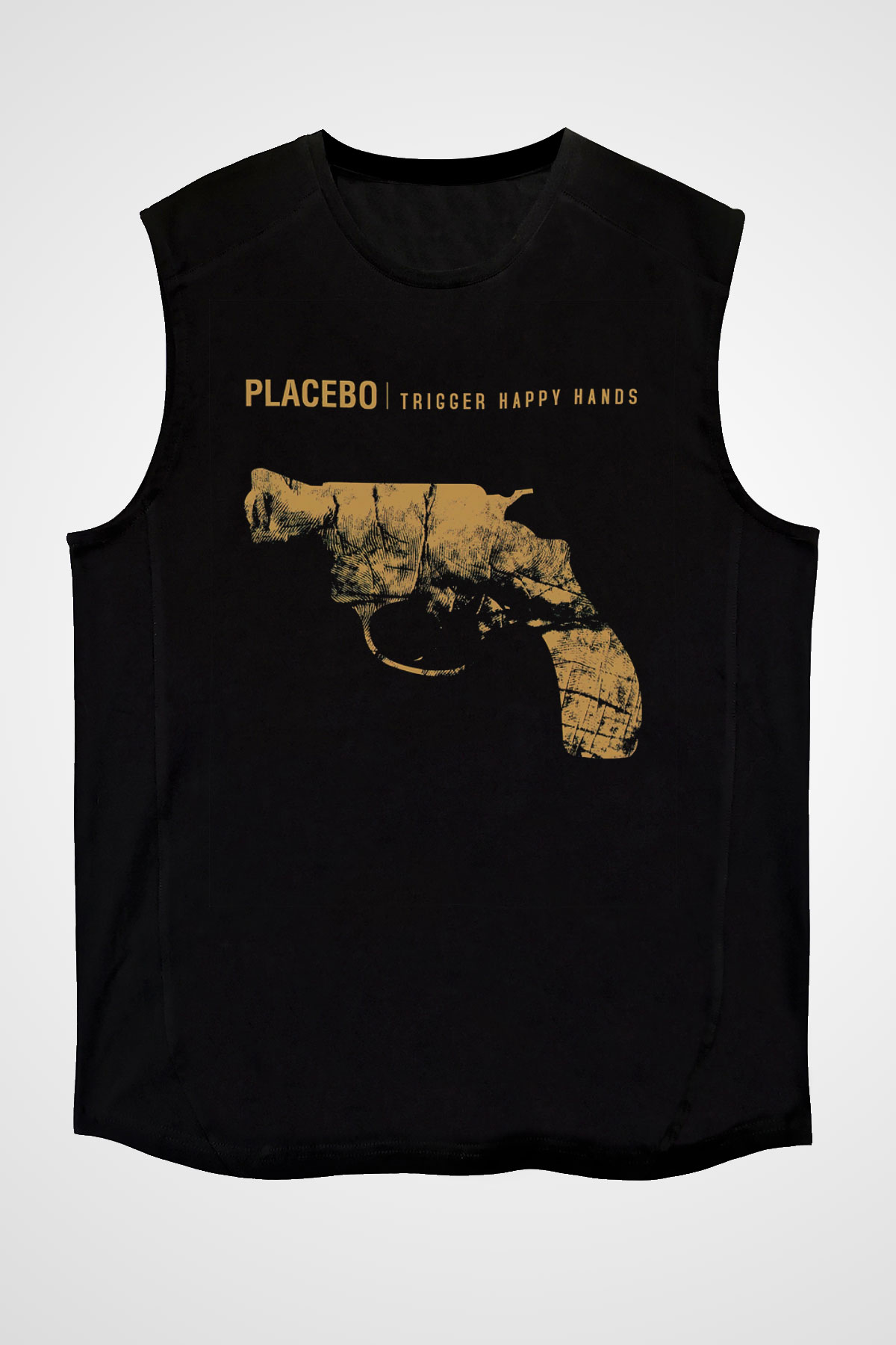 Placebo Siyah Unisex Kolsuz Tişört