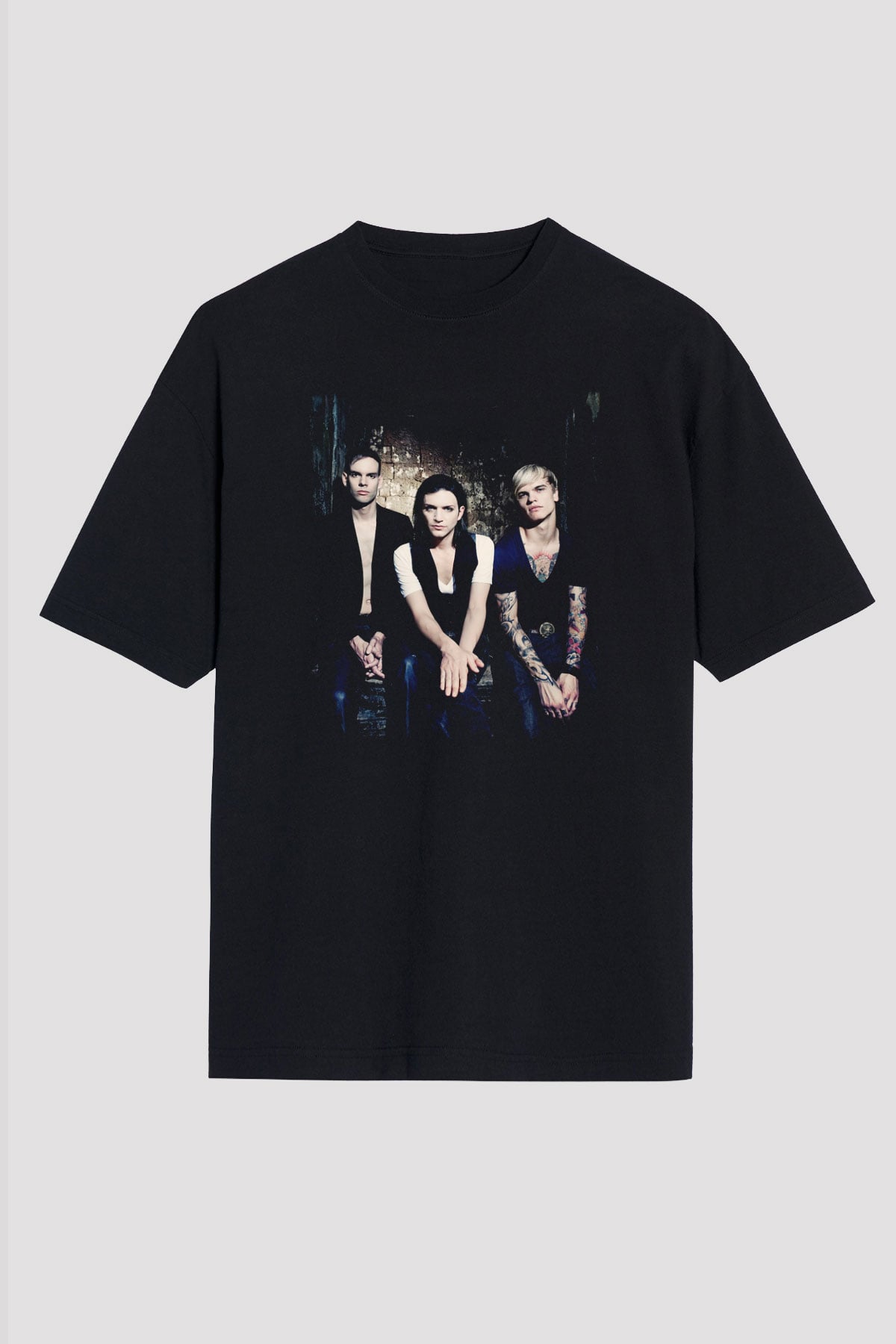 Placebo Siyah Unisex Oversize Tişört T-Shirt