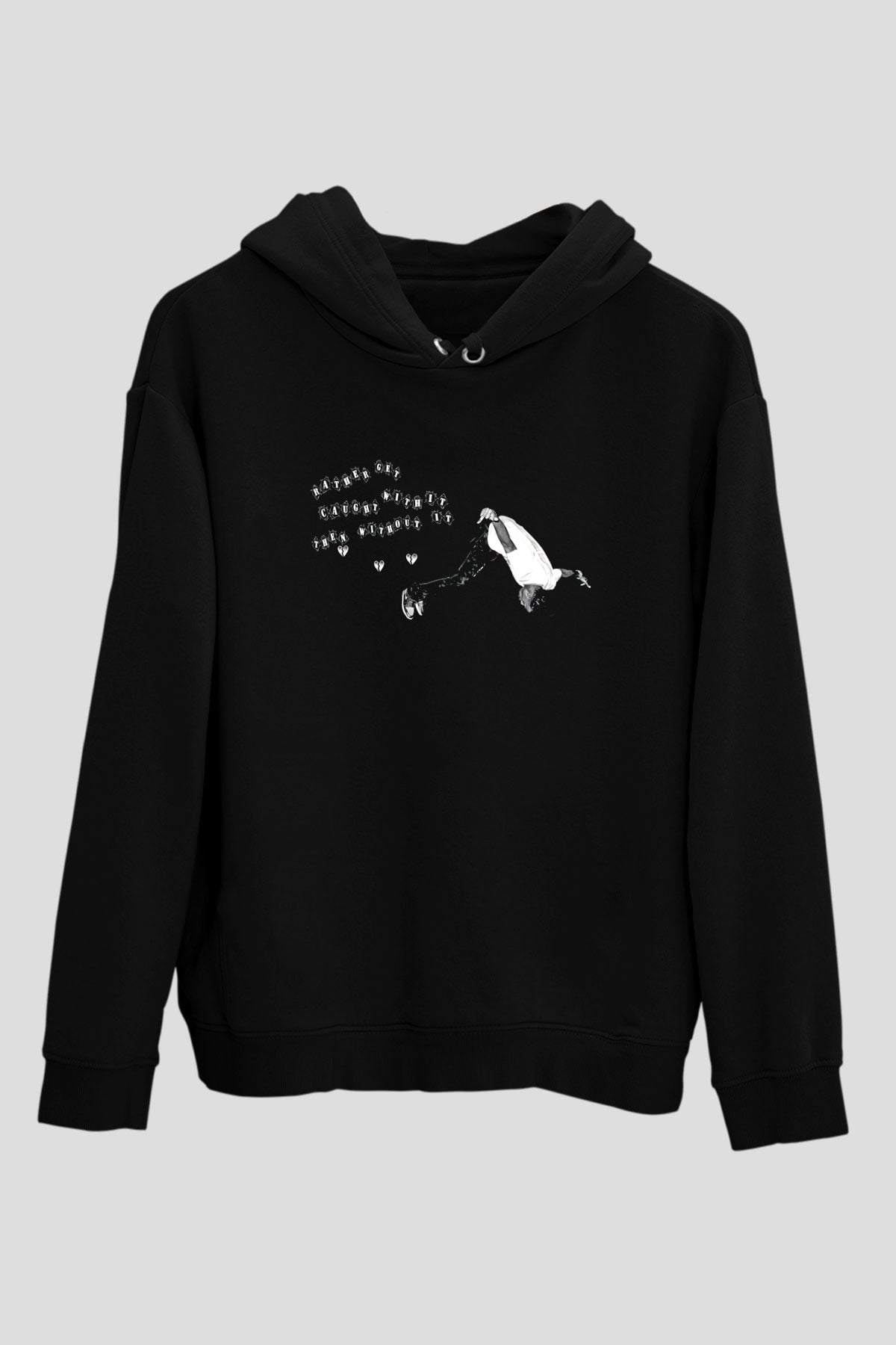 Playboi Carti Baskılı Unisex Siyah Hoodie