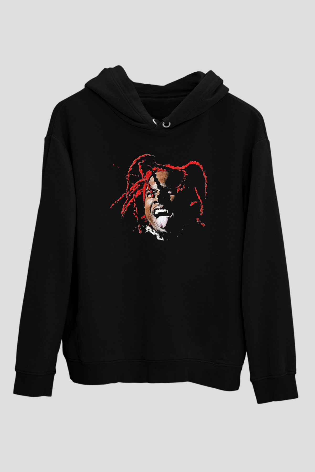 Playboi Carti Baskılı Unisex Siyah Hoodie
