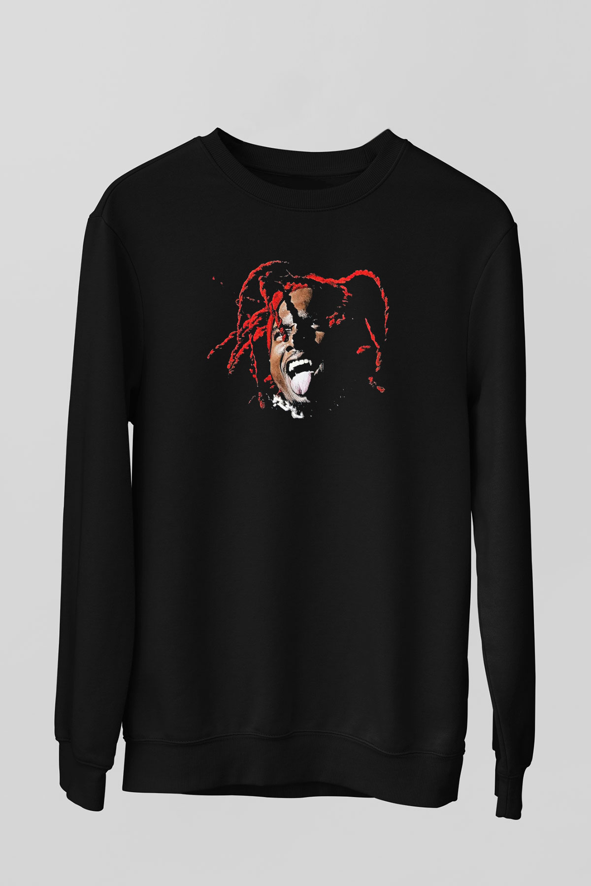 Playboi Carti Baskılı Unisex Siyah Sweatshirt