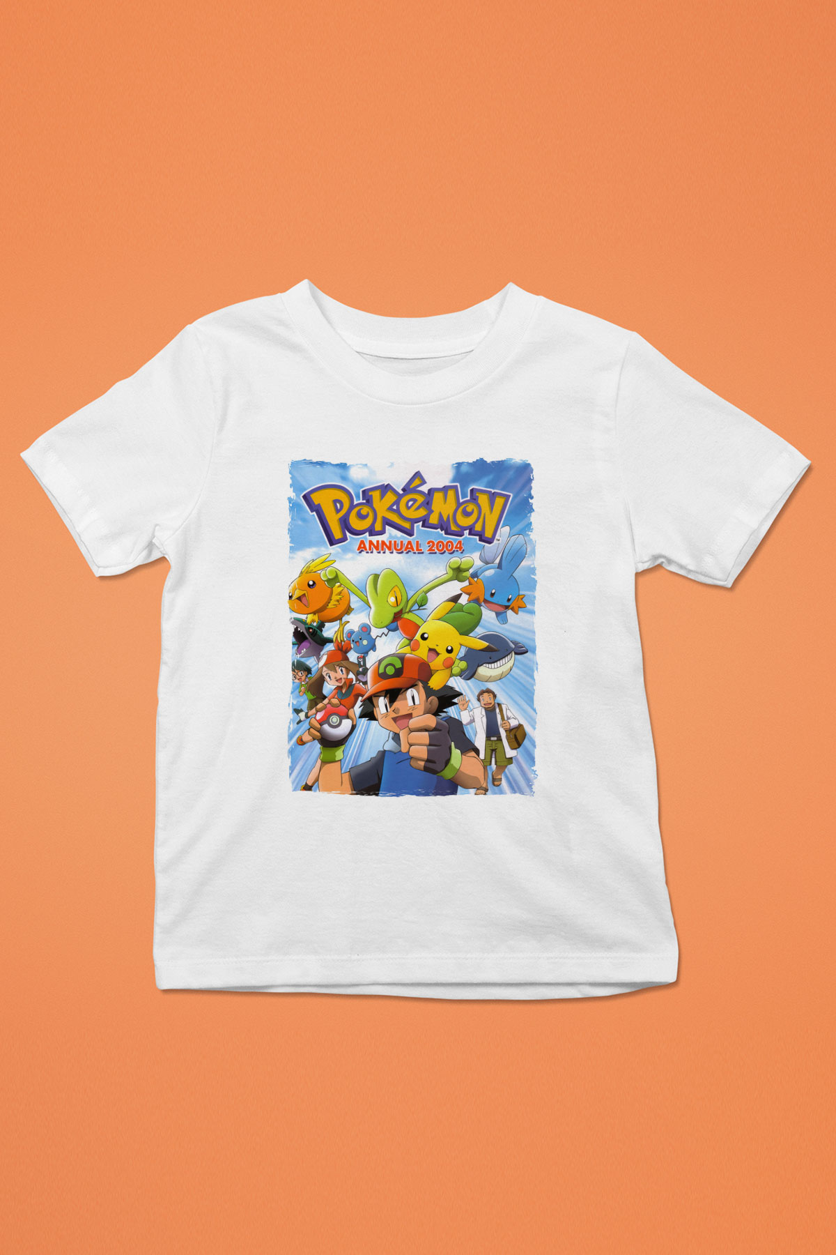 Pokemon Beyaz Unisex Çocuk Tişört