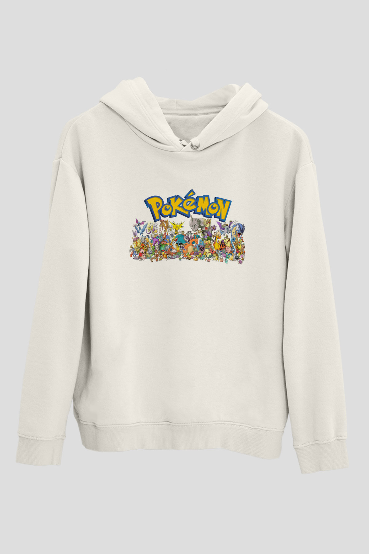 Pokemon Beyaz Unisex Hoodie