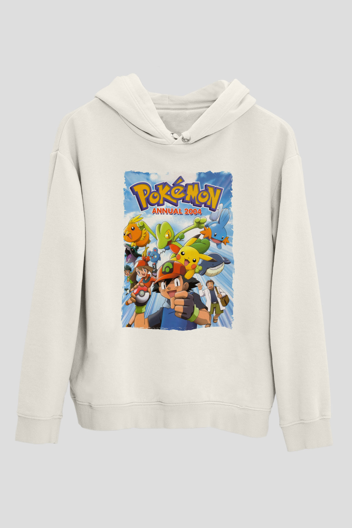 Pokemon Beyaz Unisex Hoodie