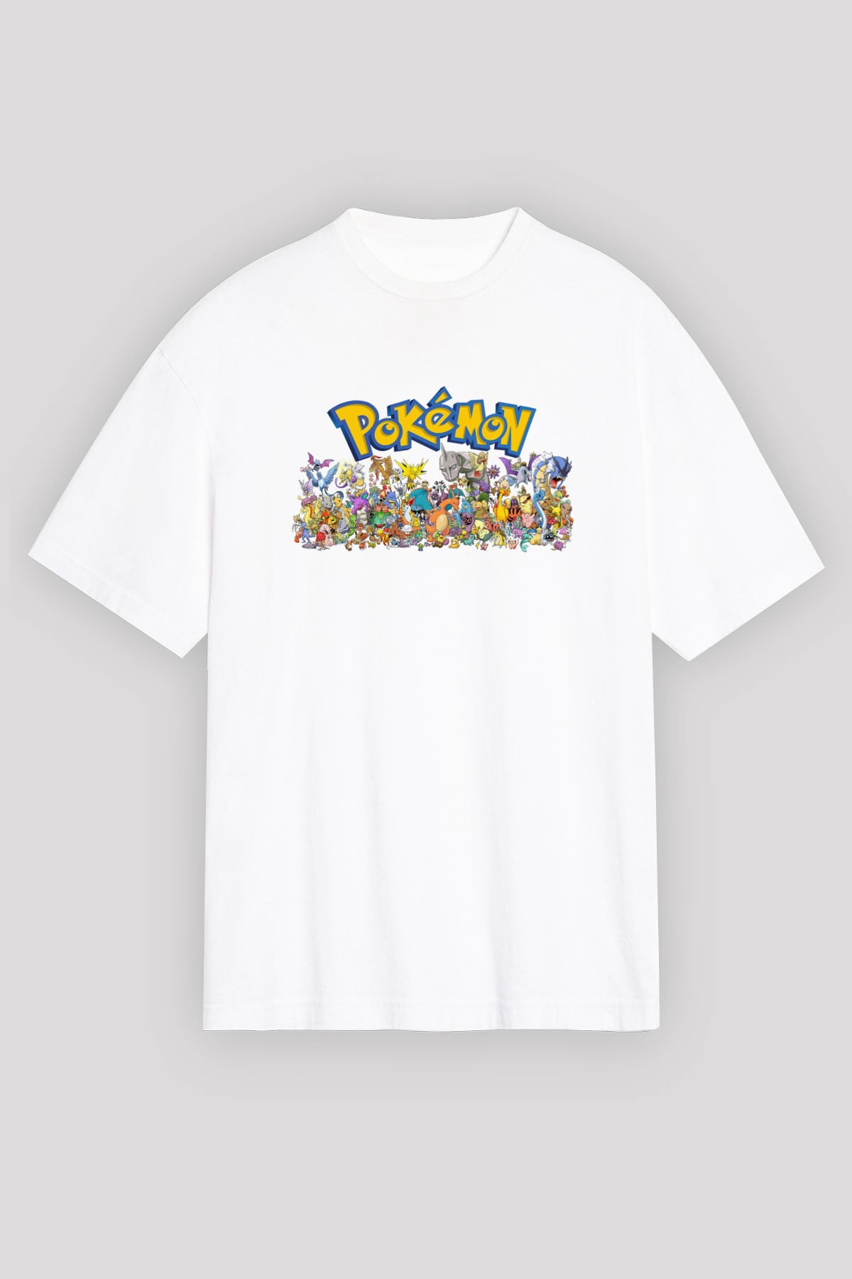 Pokemon Beyaz Unisex Tişört T-Shirt