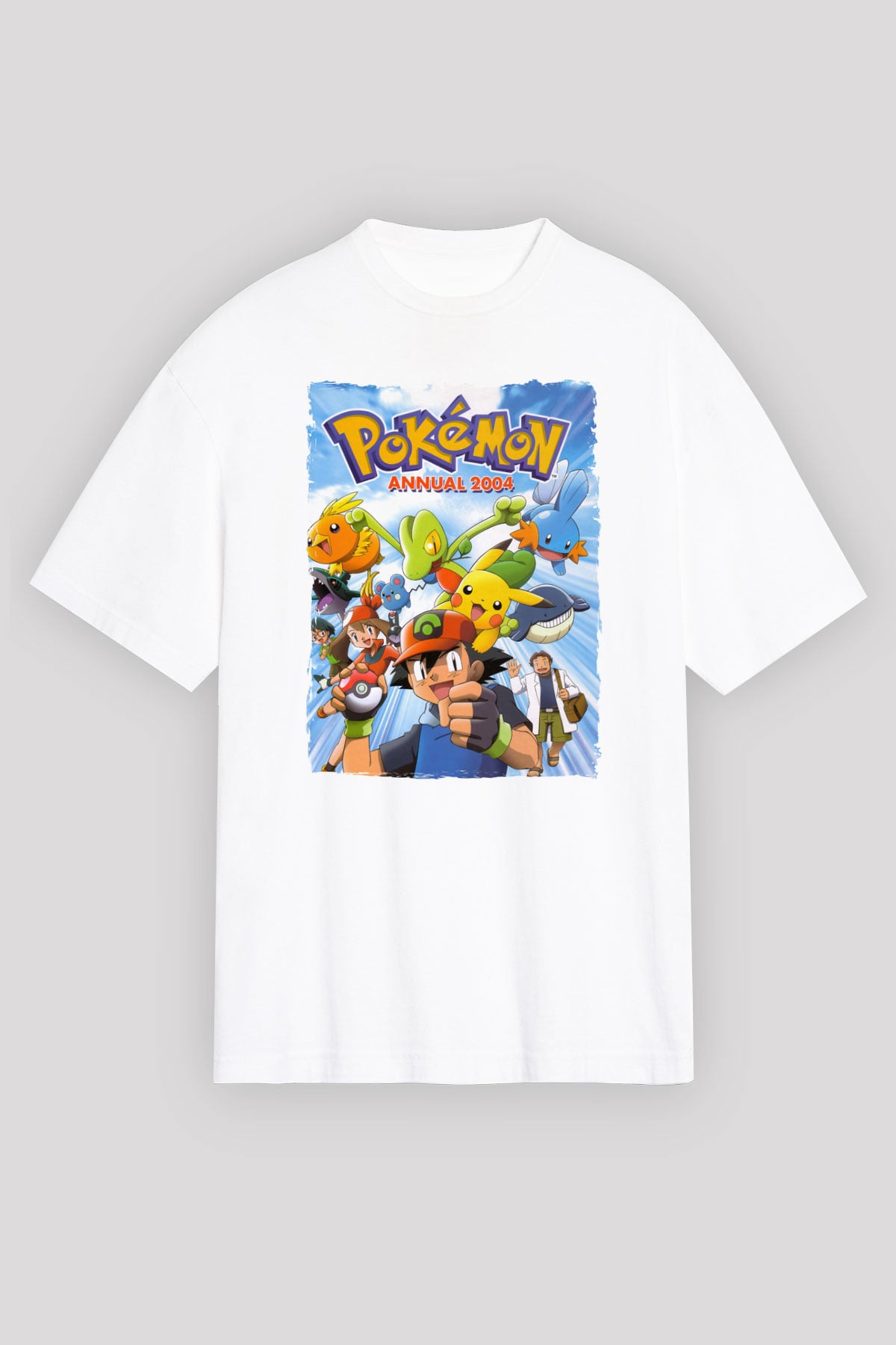 Pokemon Beyaz Unisex Tişört T-Shirt
