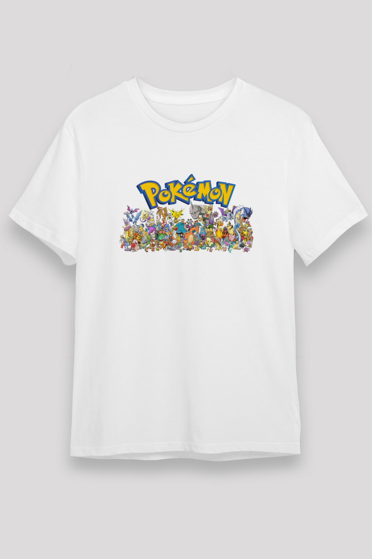 Pokemon Beyaz Unisex Tişört T-Shirt