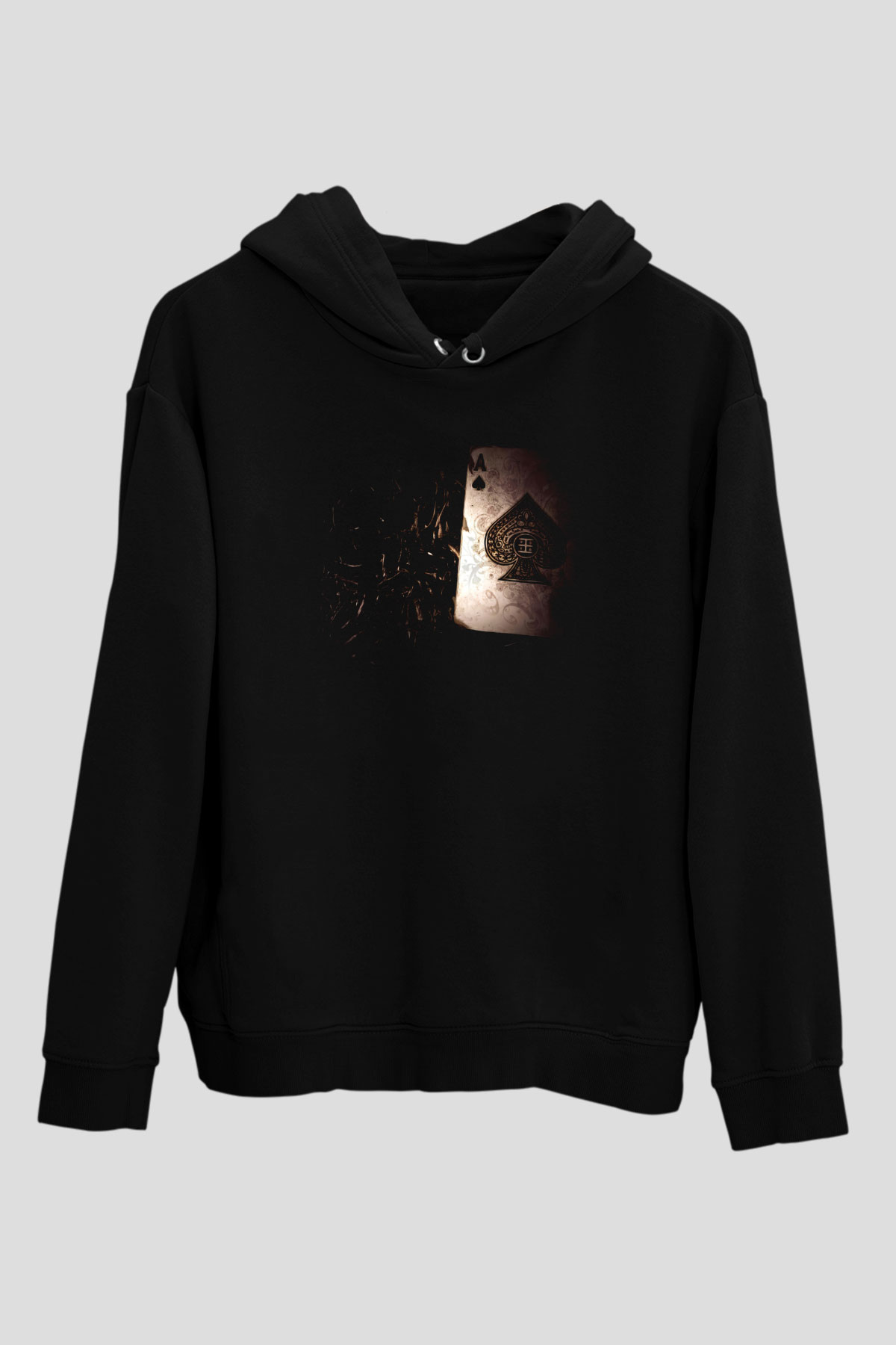 Poker Siyah Unisex Hoodie