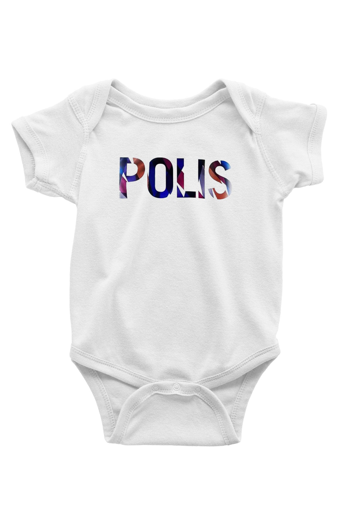 Polis Beyaz Bebek Body - Zıbın