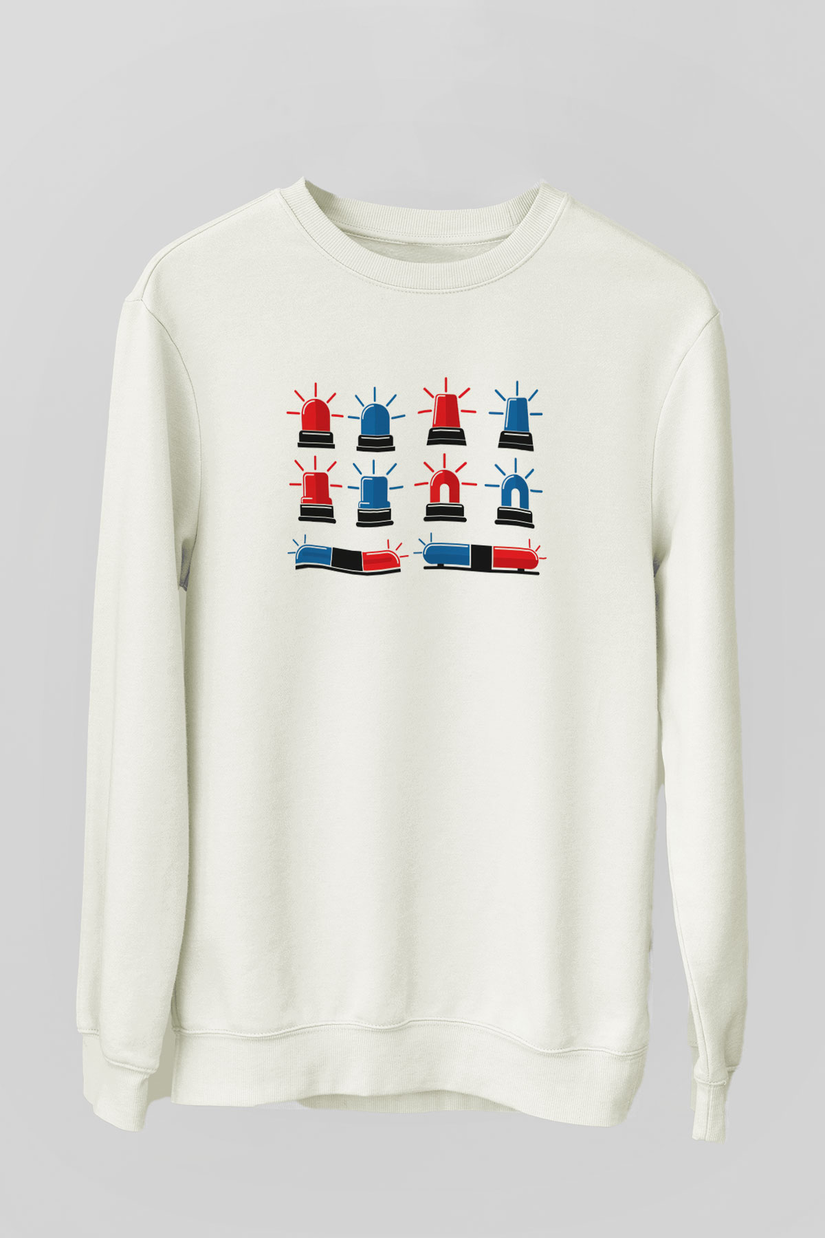 Polis Beyaz Unisex Sweatshirt