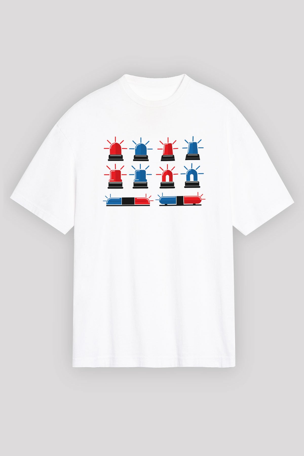 Polis Beyaz Unisex Tişört T-Shirt - TişörtFabrikası