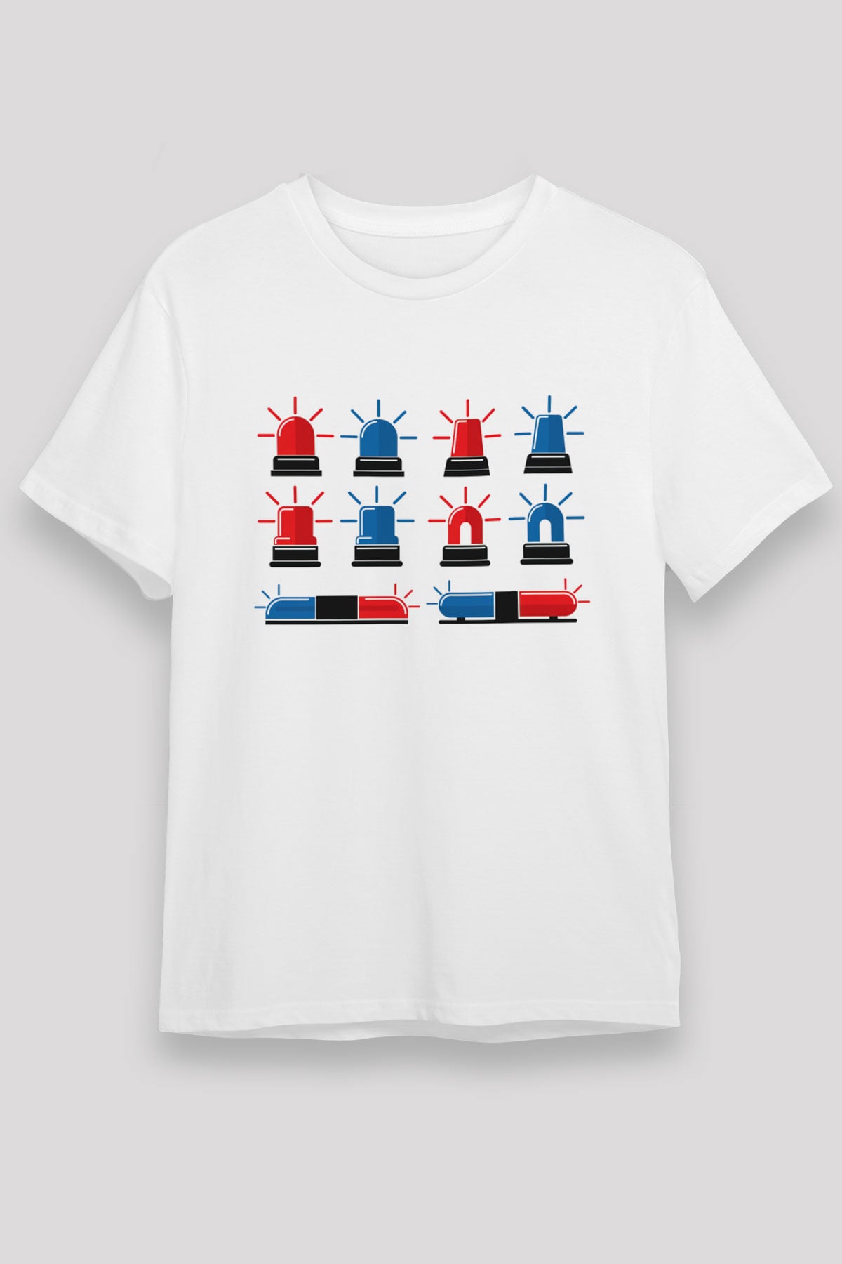 Polis Beyaz Unisex Tişört T-Shirt - TişörtFabrikası