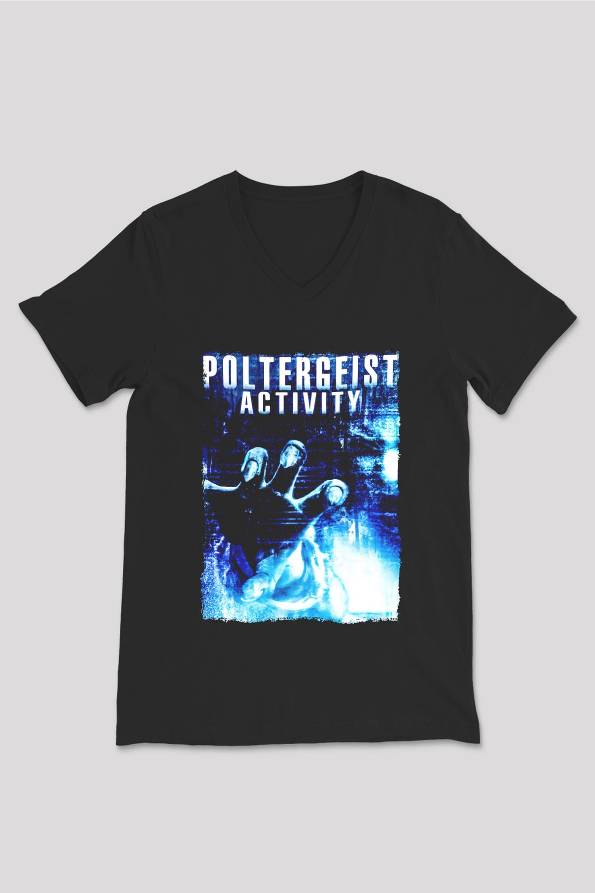 Poltergeist Siyah Unisex  V Yaka Tişört
