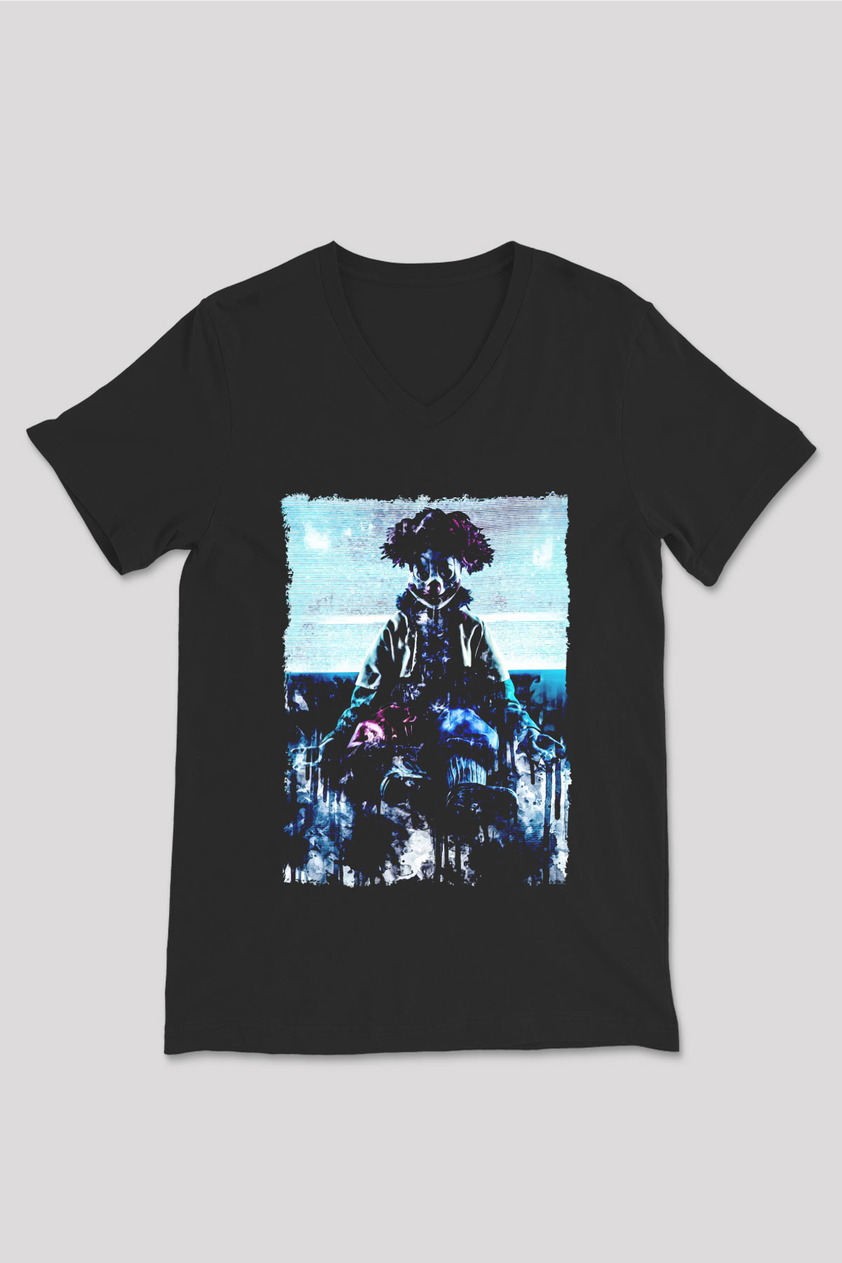Poltergeist Siyah Unisex  V Yaka Tişört