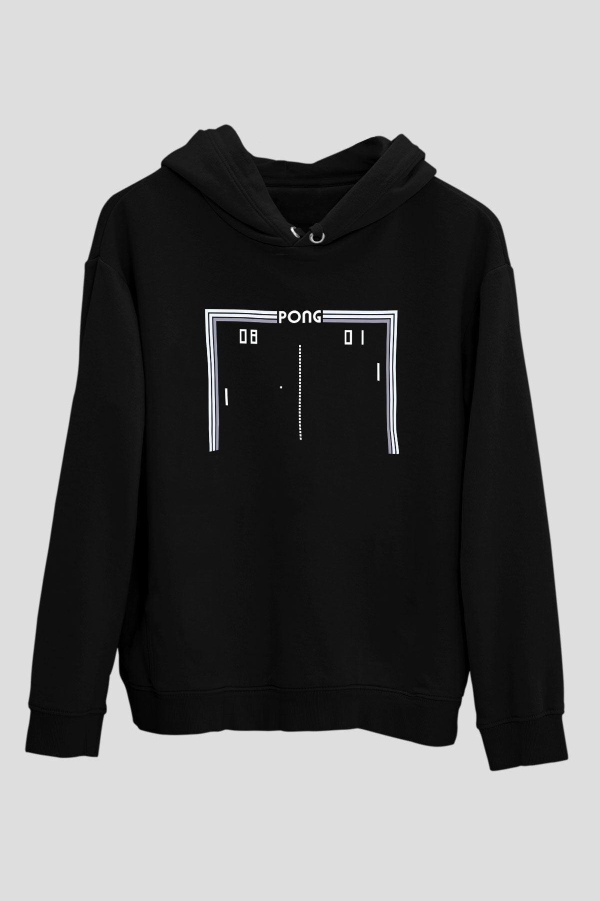 Pong Siyah Unisex Hoodie