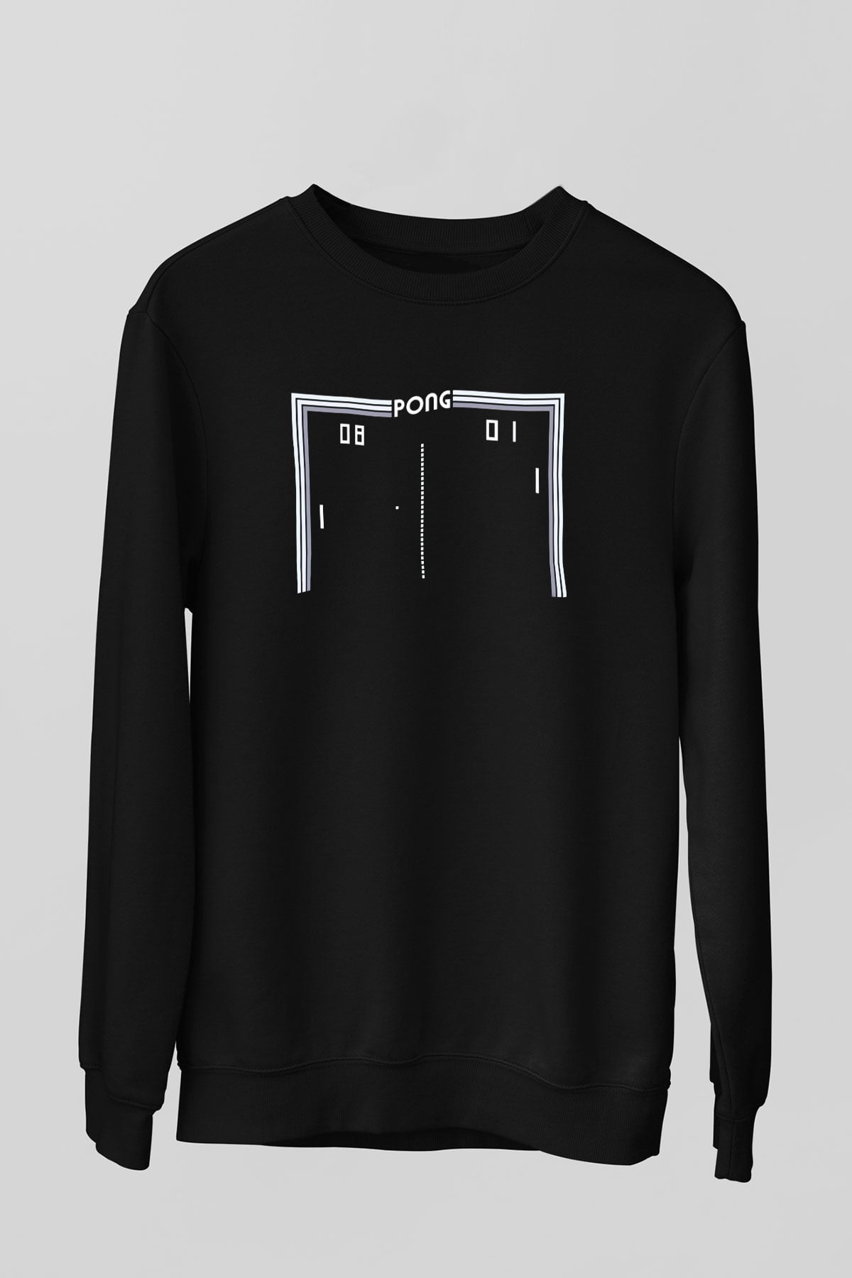 Pong Siyah Unisex  Sweatshirt
