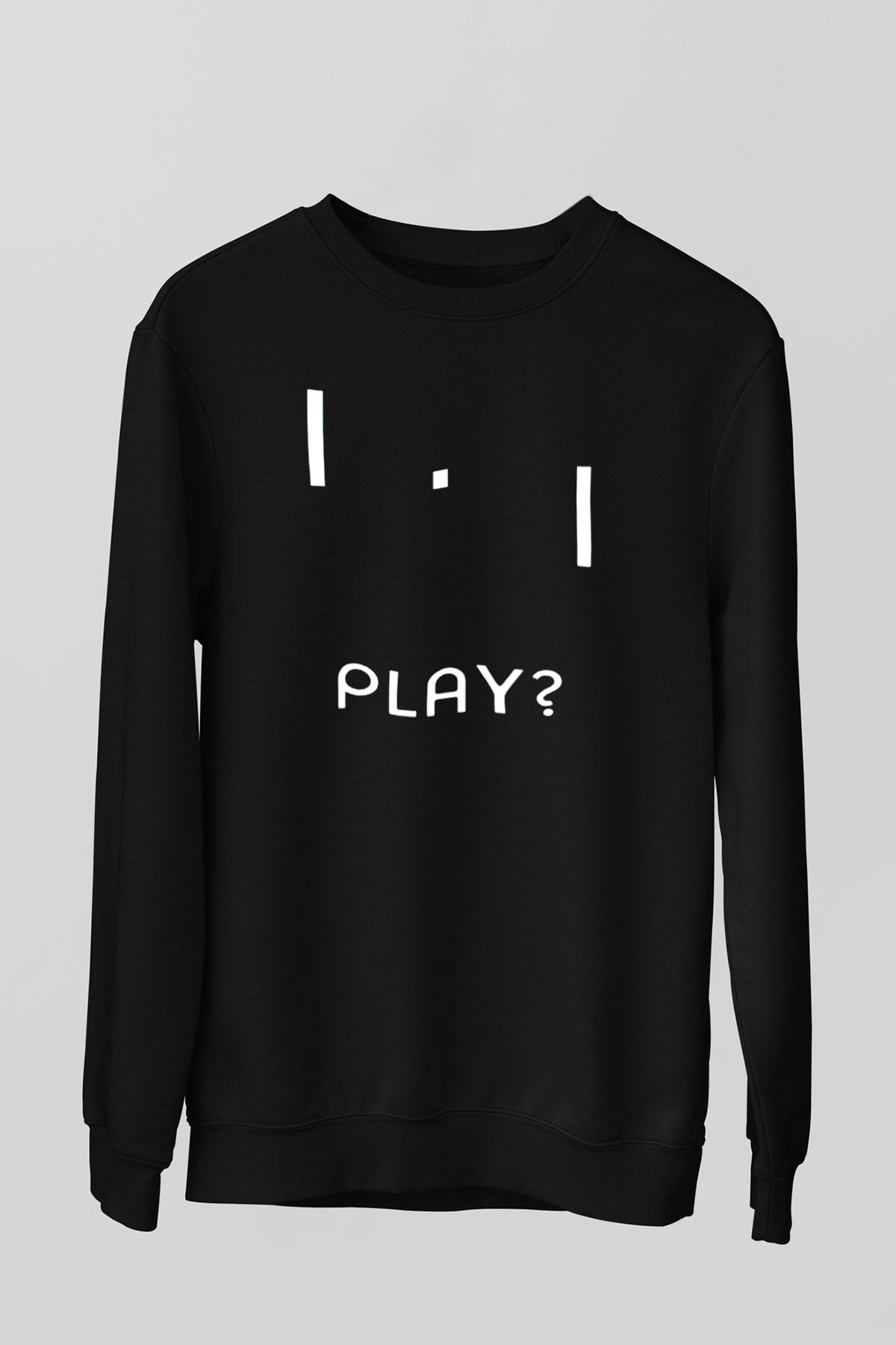 Pong Siyah Unisex Sweatshirt