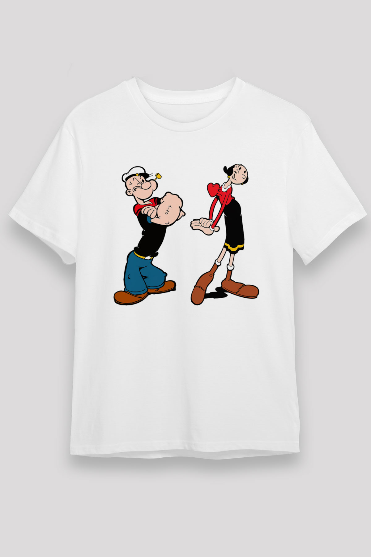 Popeye Beyaz Unisex Tişört T-Shirt