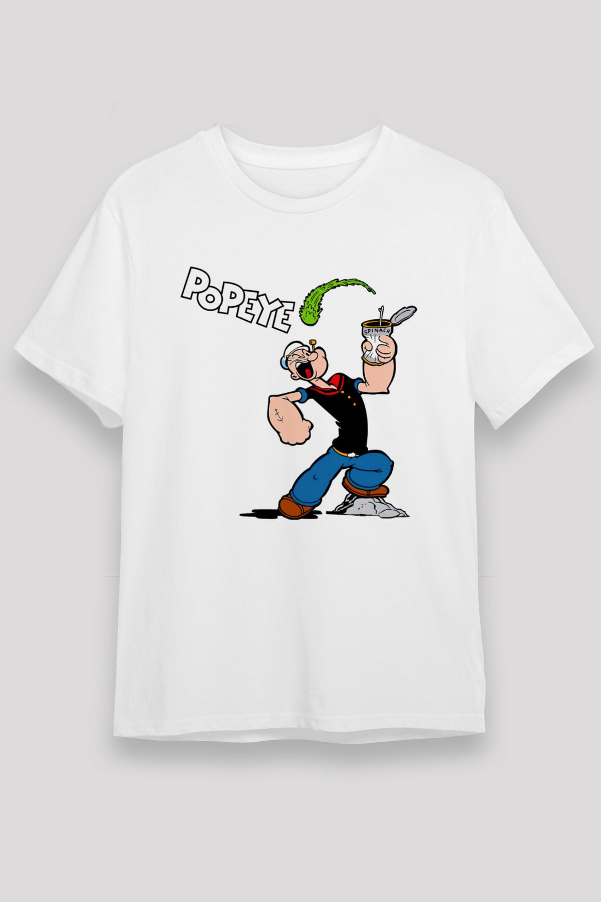 Popeye Beyaz Unisex Tişört T-Shirt