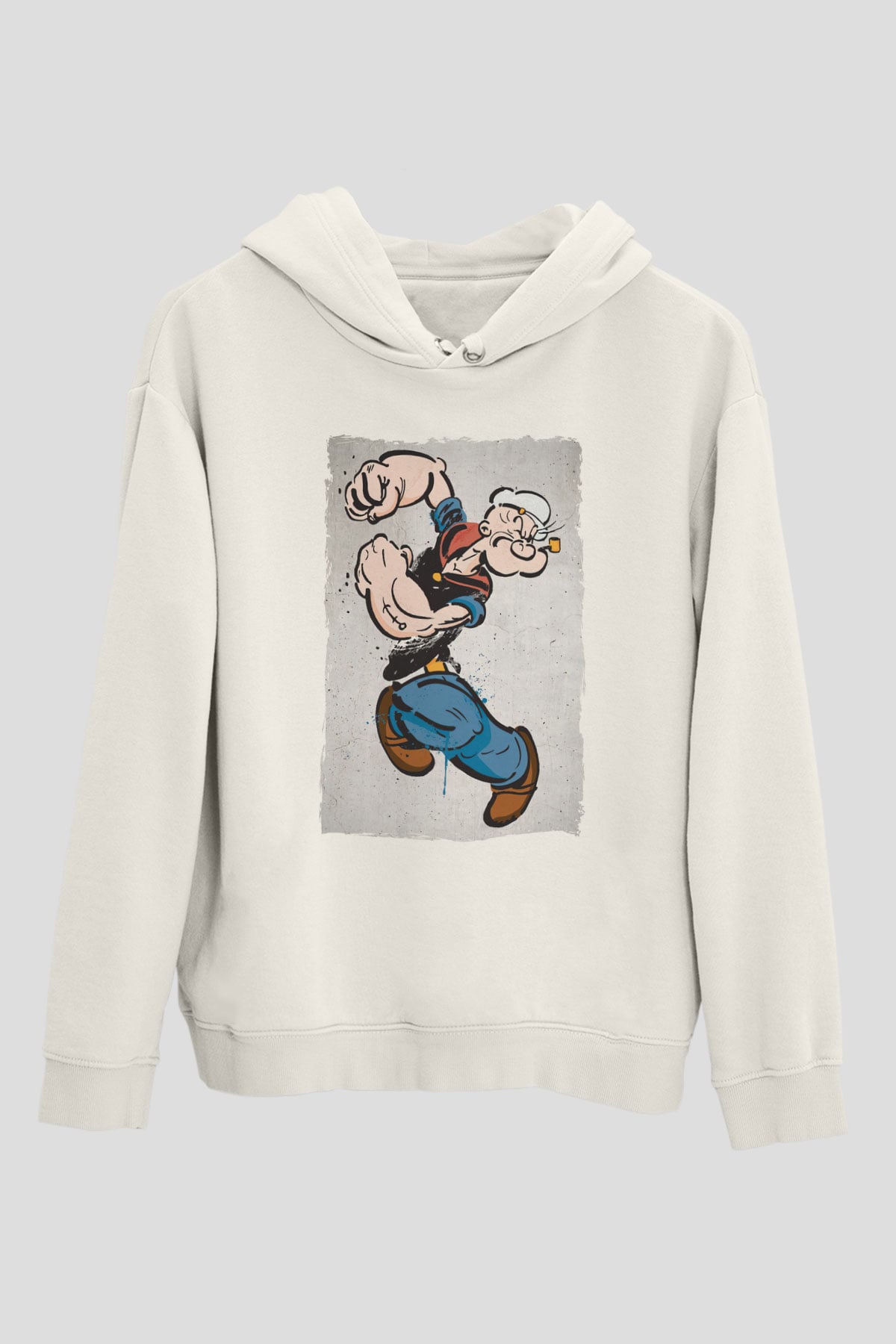 Popeye Temel ReisBeyaz  Unisex Hoodie