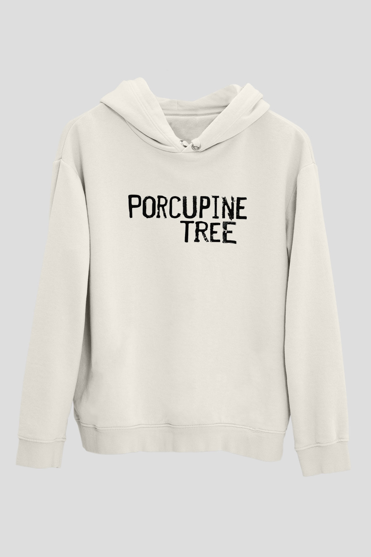 Porcupine Tree Baskılı Beyaz Unisex Kapüşonlu Sweatshirt