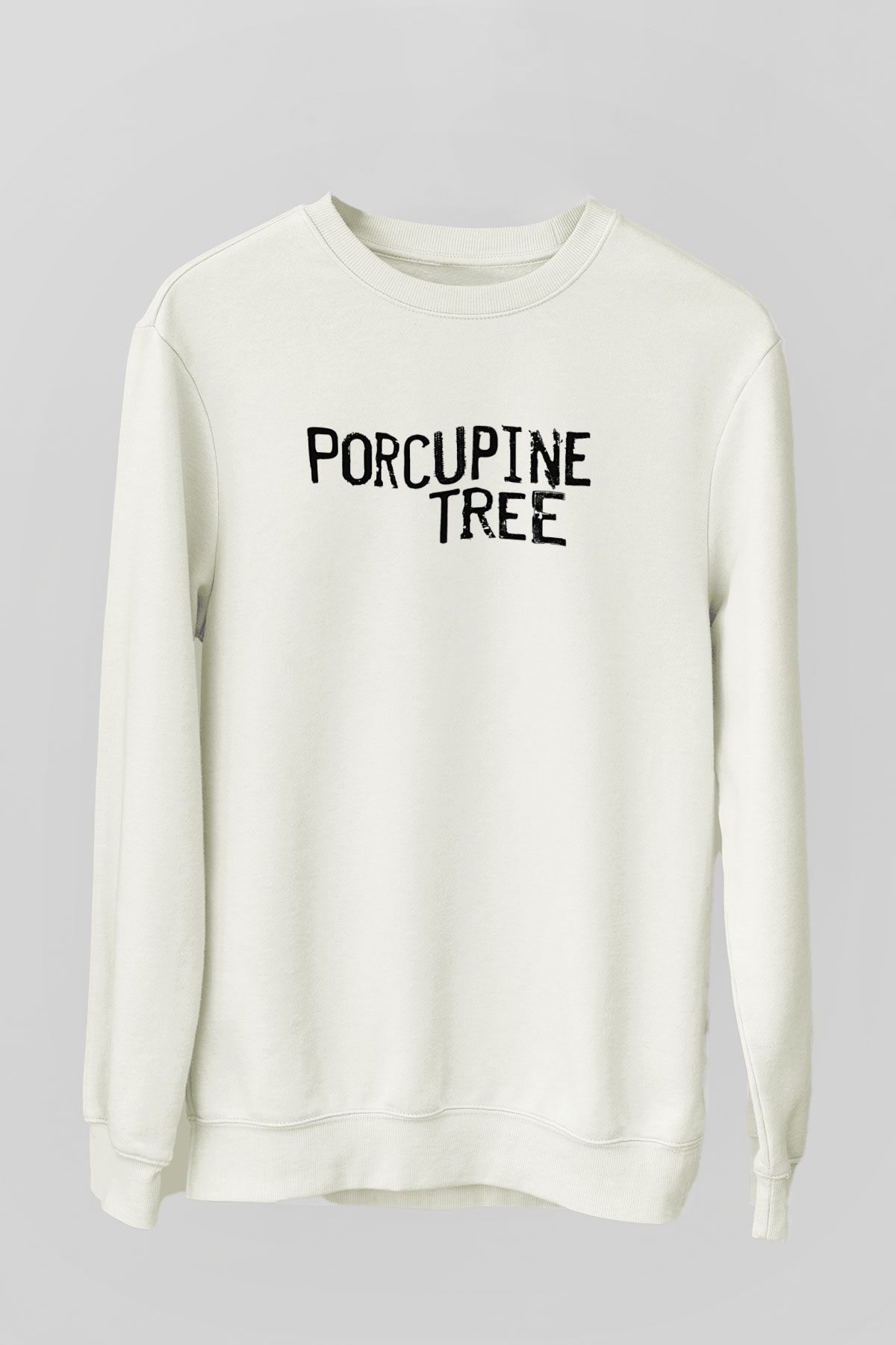 Porcupine Tree Baskılı Beyaz Unisex Sweatshirt