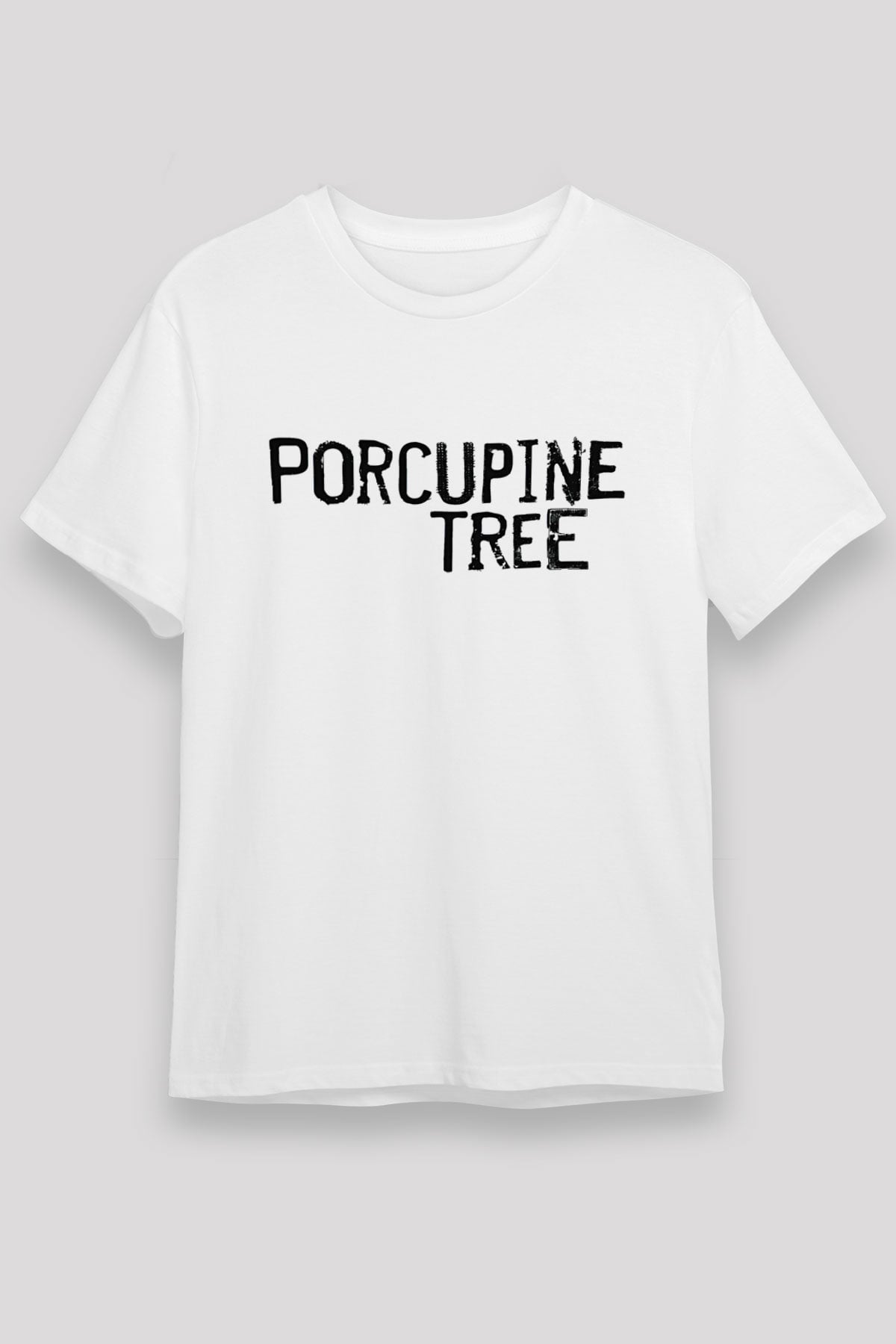 Porcupine Tree Baskılı Unisex Beyaz Tişört - Tshirt