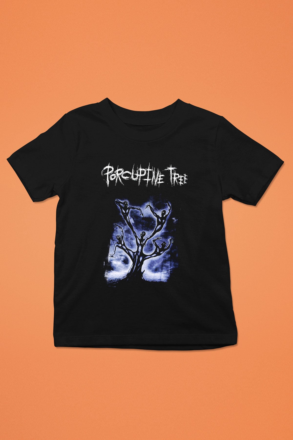 Porcupine Tree Baskılı Unisex Siyah Çocuk Tişört - Tshirt