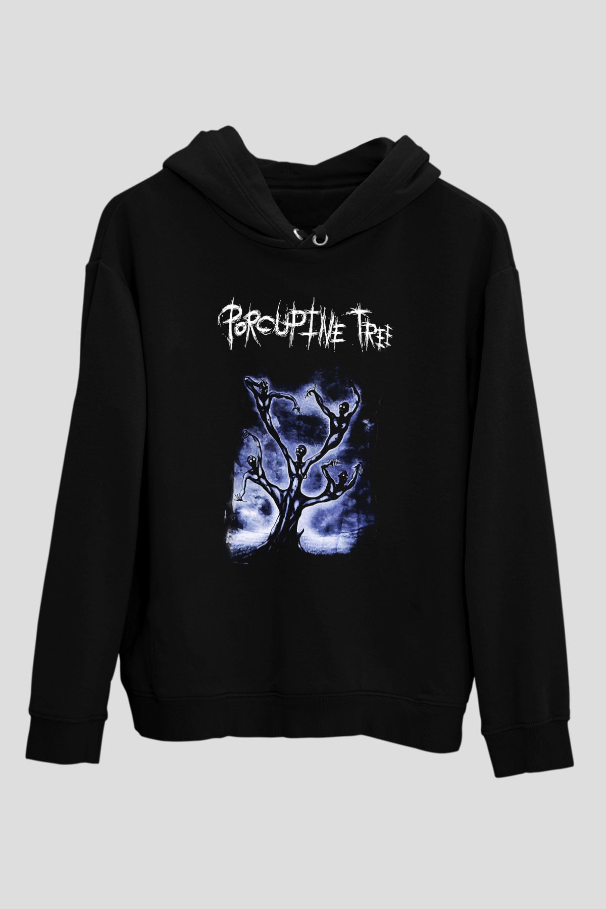 Porcupine Tree Baskılı Unisex Siyah Kapüşonlu Sweatshirt