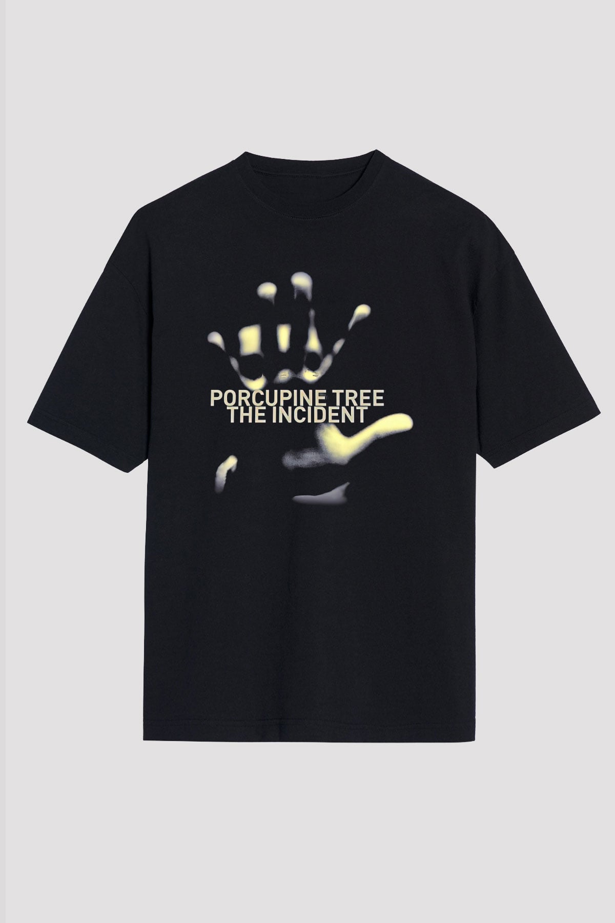 Porcupine Tree Baskılı Unisex Siyah Oversize Tişört - Tshirt