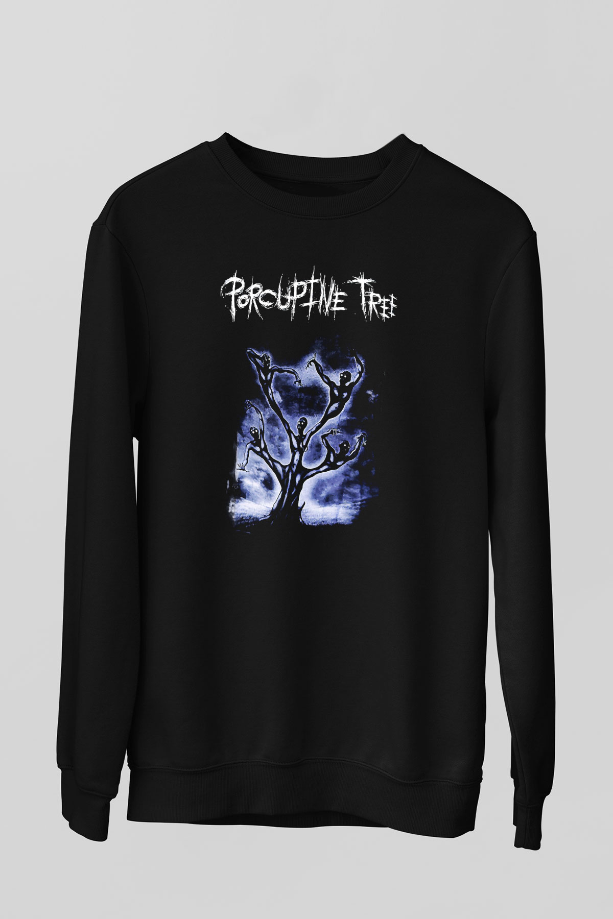 Porcupine Tree Baskılı Unisex Siyah Sweatshirt