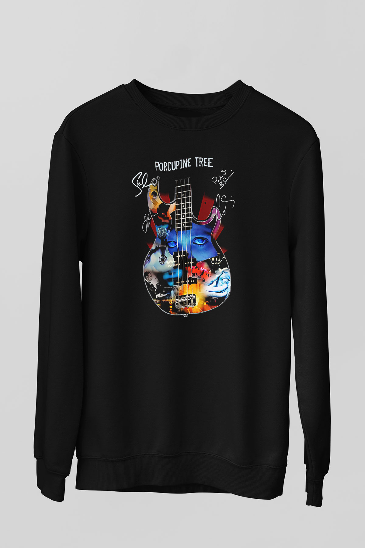 Porcupine Tree Baskılı Unisex Siyah Sweatshirt