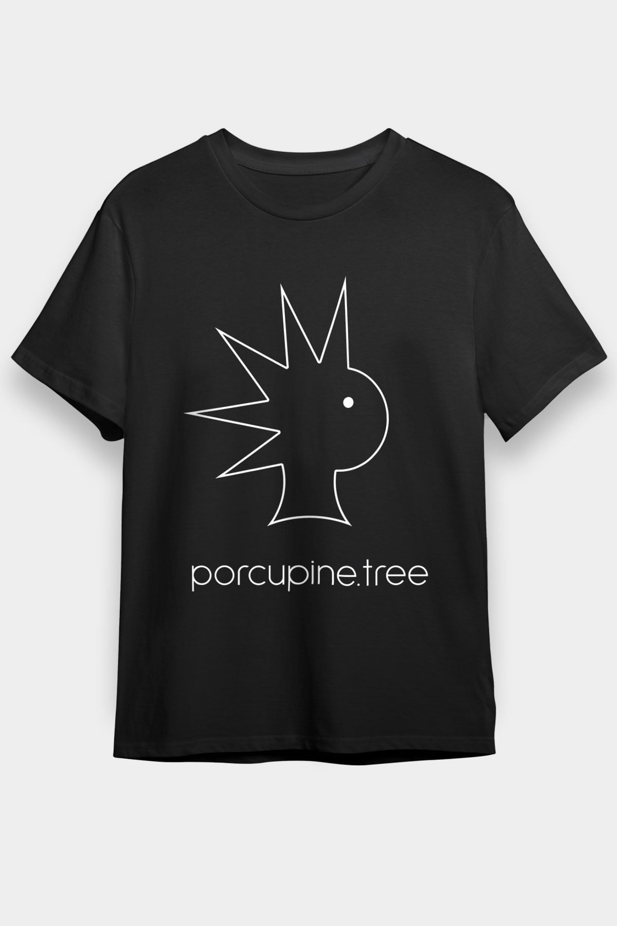 Porcupine Tree Baskılı Unisex Siyah Tişört - Tshirt