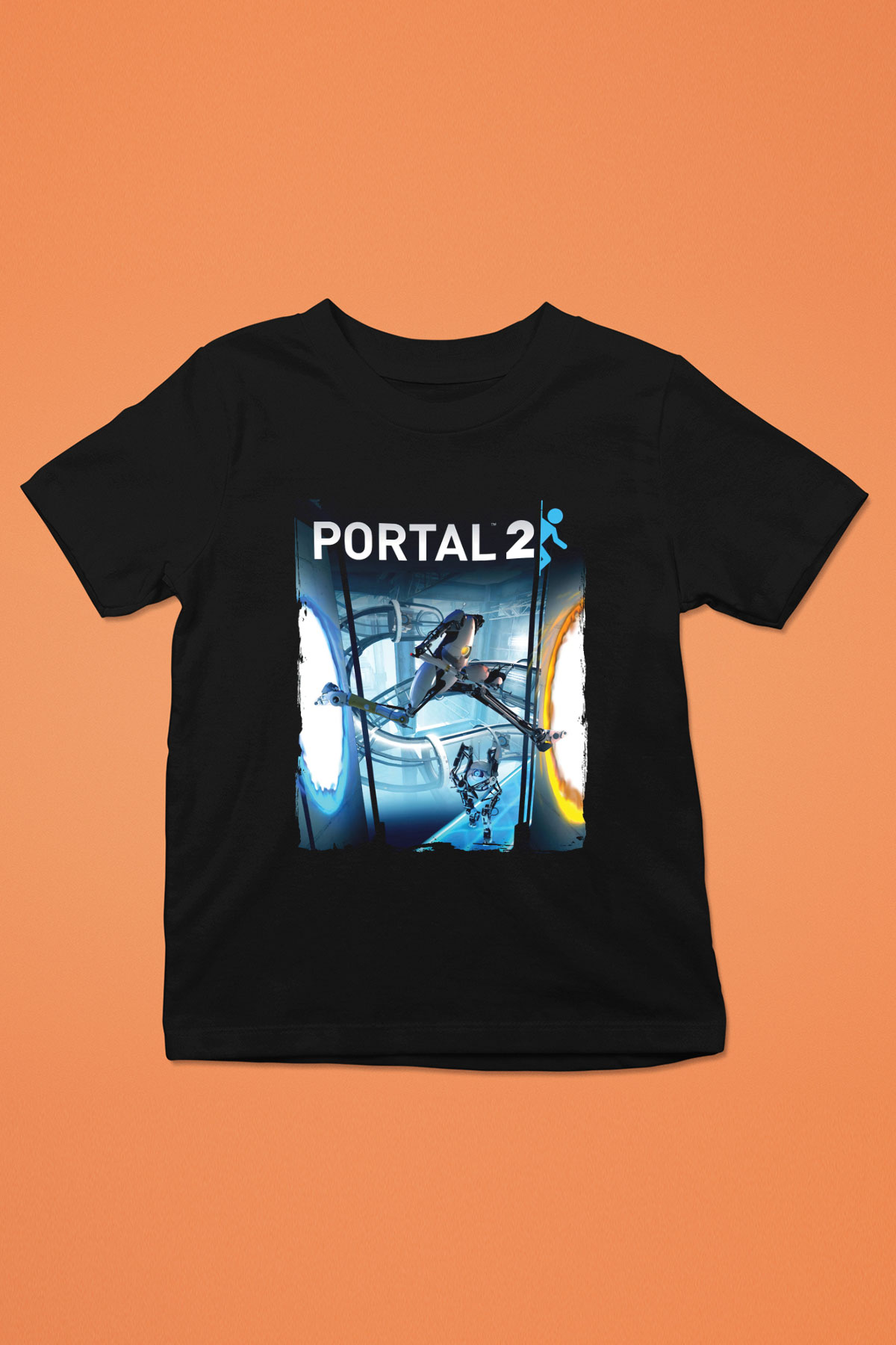 Portal Siyah Unisex Çocuk Tişört