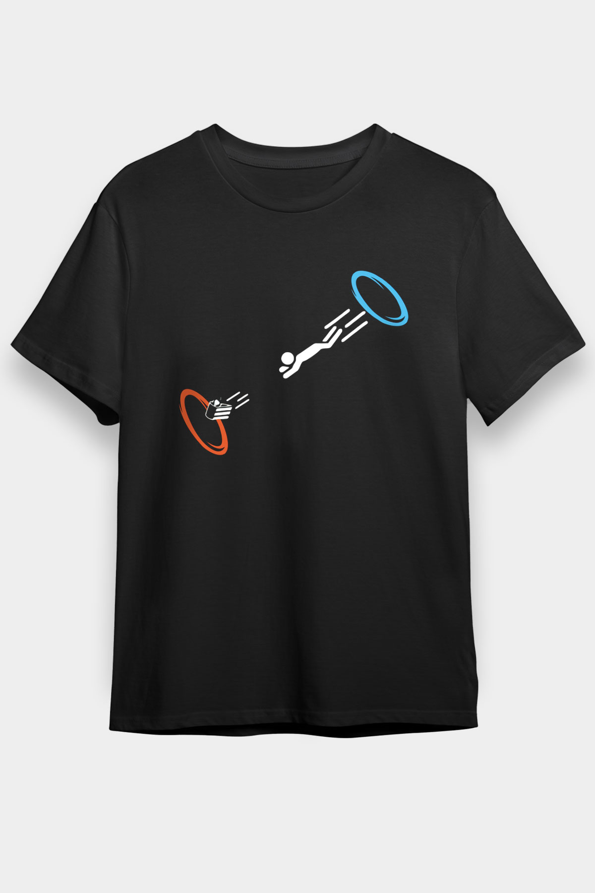 Portal Siyah Unisex Tişört T-Shirt