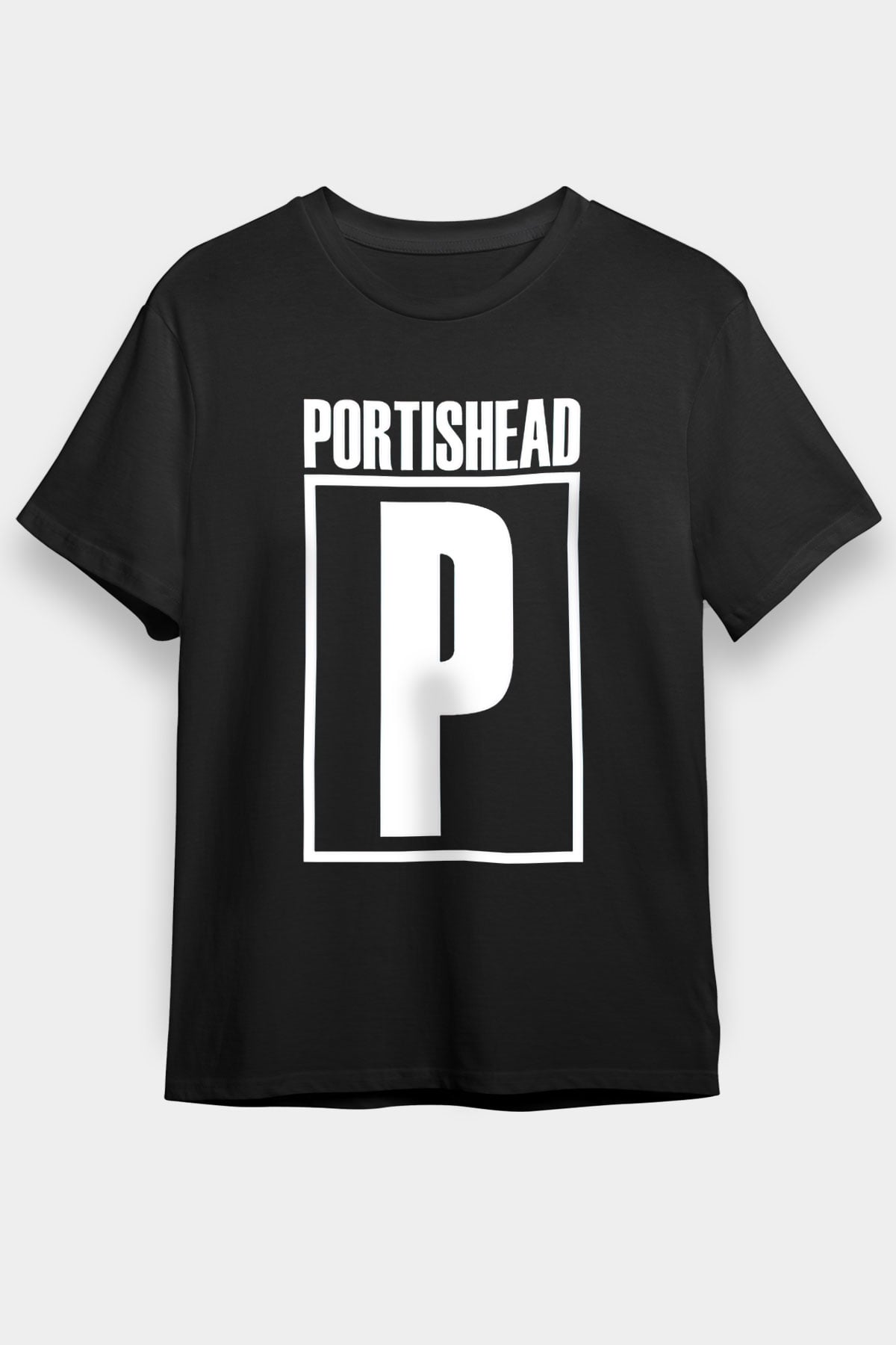 Portishead Baskılı Unisex Siyah Tişört - Tshirt