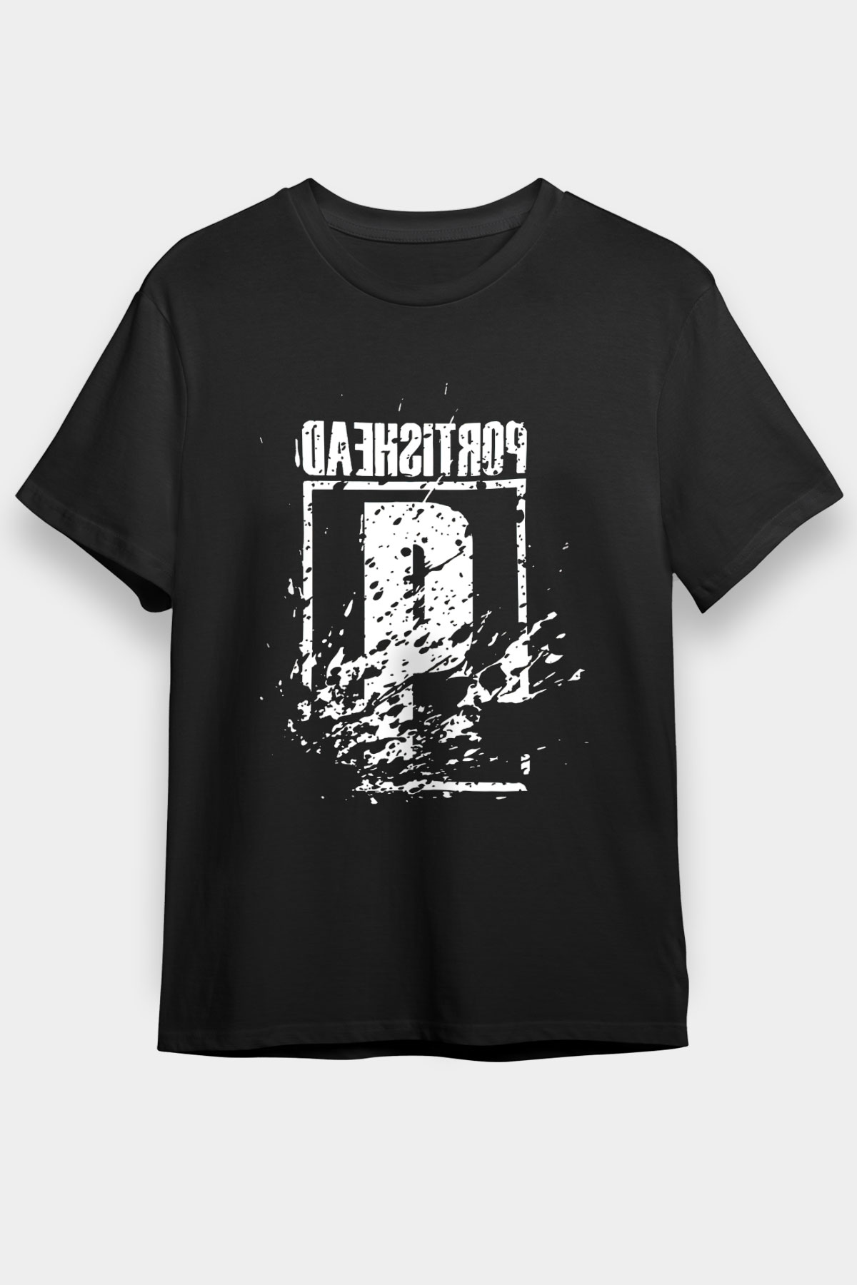 Portishead Baskılı Unisex Siyah Tişört - Tshirt